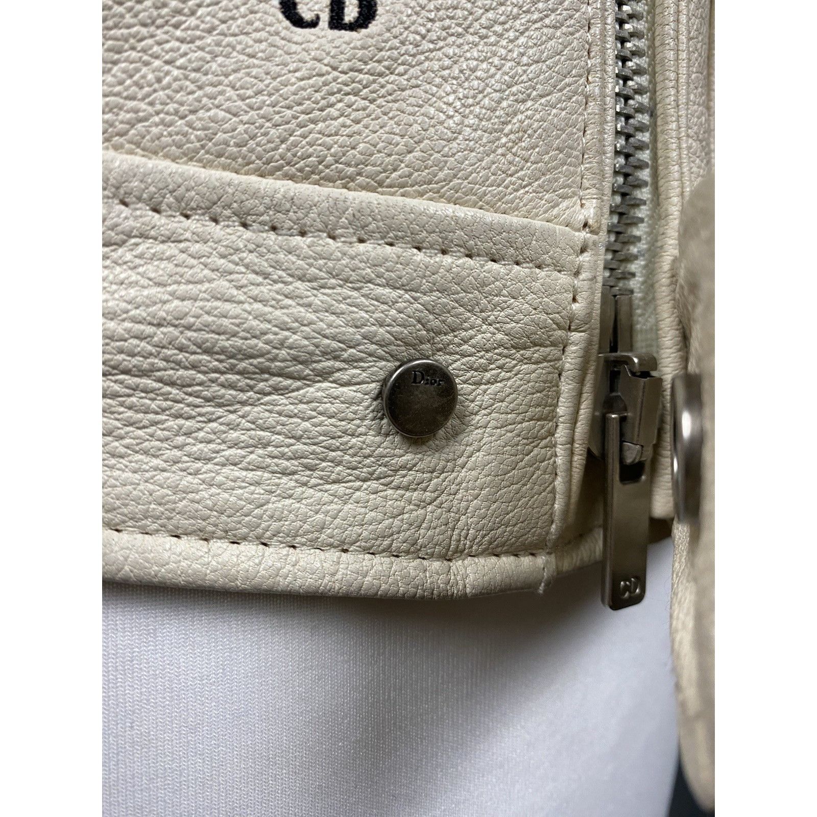Dior RARE! DIOR Homme Swords Women's Beige Assymetric Leather Bik Size S / US 4 / IT 40 - 11 Thumbnail