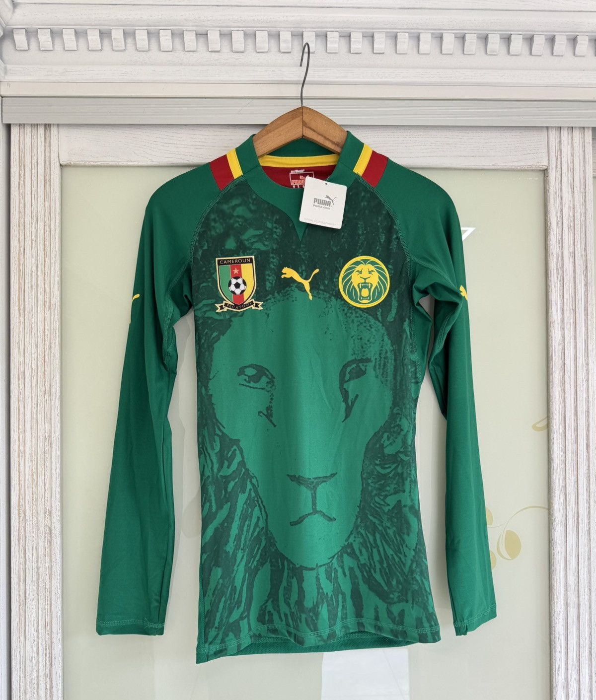 Puma Cameroon 2012-2013 Home Soccer Player Issue Jersey Kit Shirt Size US M / EU 48-50 / 2 - 1 Thumbnail