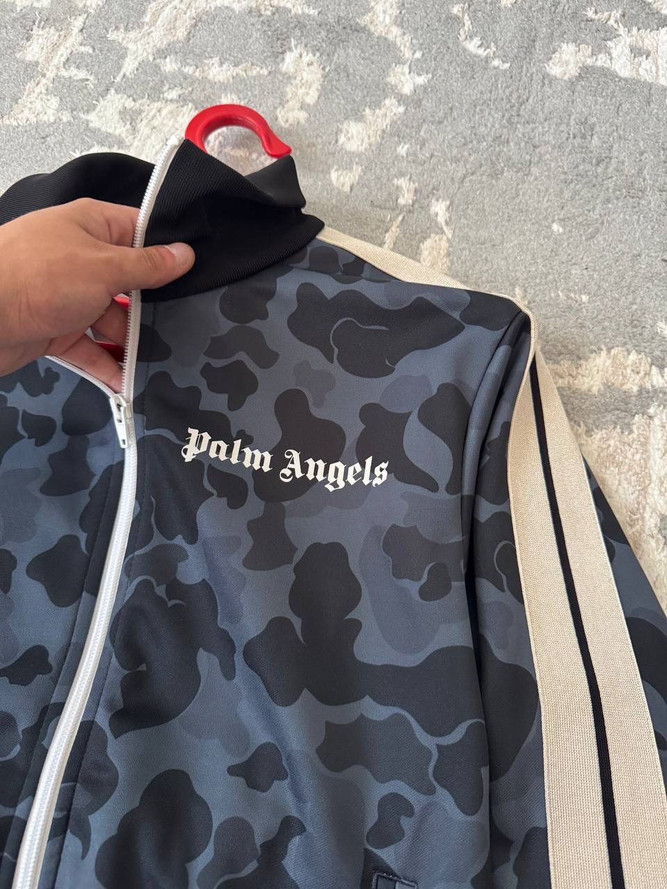 Palm Angels Palm Angels Camo Track Jacket Black Grey Full Zip Size US S / EU 44-46 / 1 - 3 Thumbnail