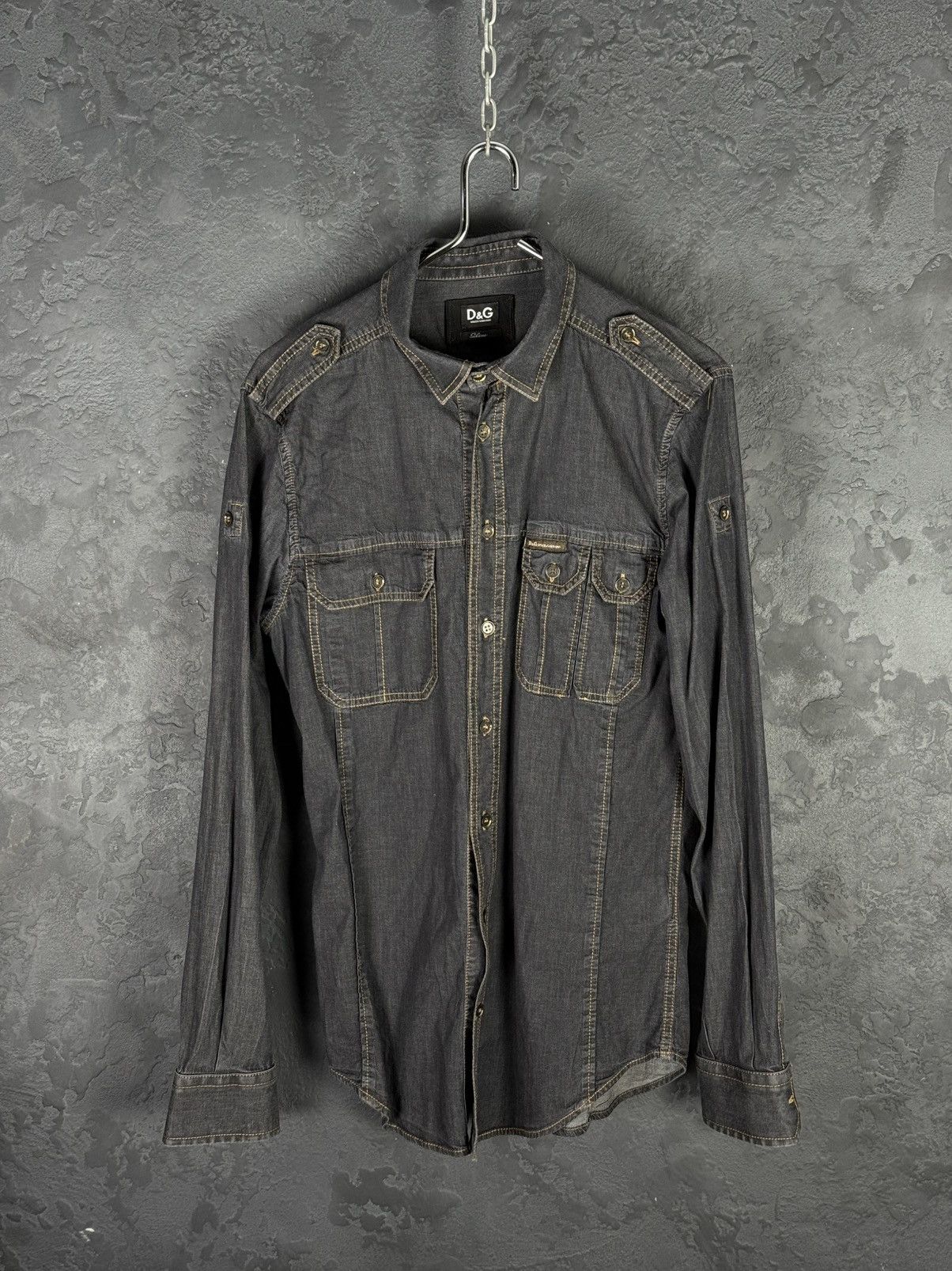 Dolce & Gabbana Dolce & Gabbana Men’s Multipocket Shirt Button Up Size US L / EU 52-54 / 3 - 1 Thumbnail