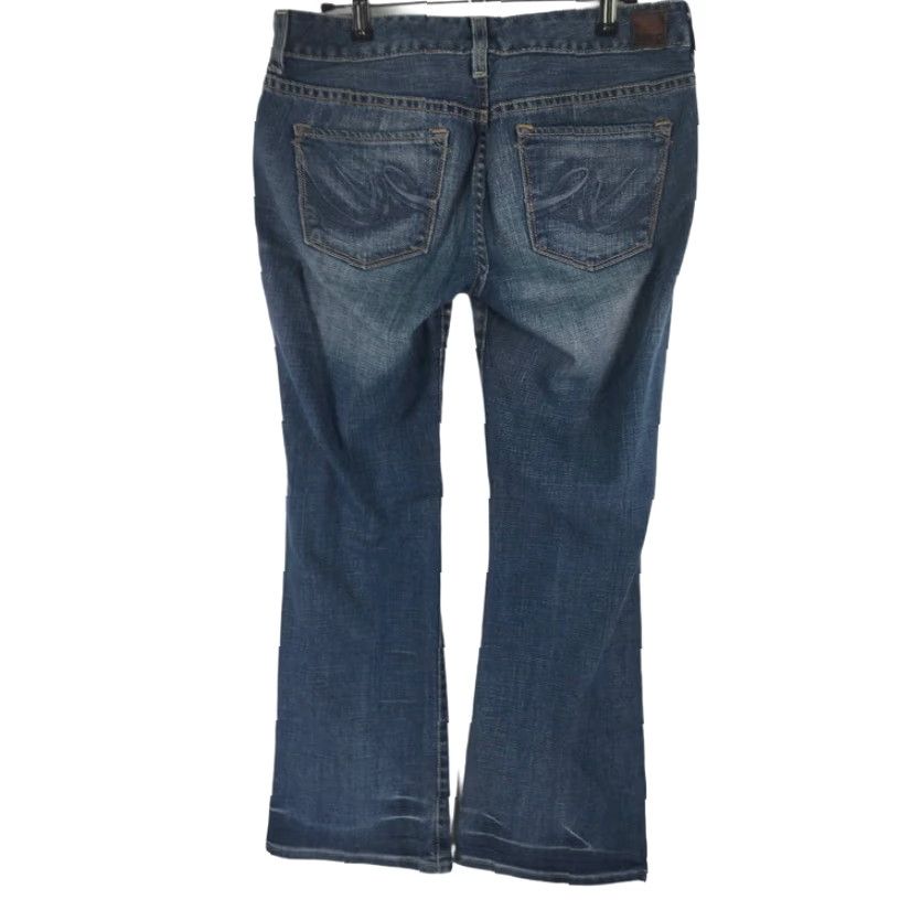 Denime X2 Jeans Boot Cut Flare Denim Dark Wash Blue 32X28 Women 10 Denim Jeans 5-Pocket Zipper Button Mid Rise Regular Inseam 28 Pants Size 32" / US 10 / IT 46 - 2 Thumbnail