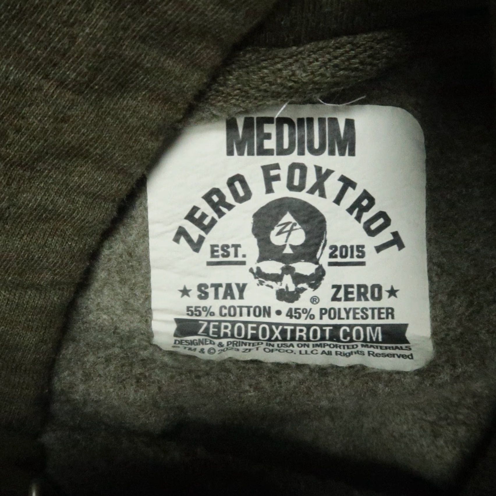 Vintage Zero Foxtrot Hoodie Men Medium Green Performance Pullover All Seasons Hooded Pockets Size US M / EU 48-50 / 2 - 3 Thumbnail