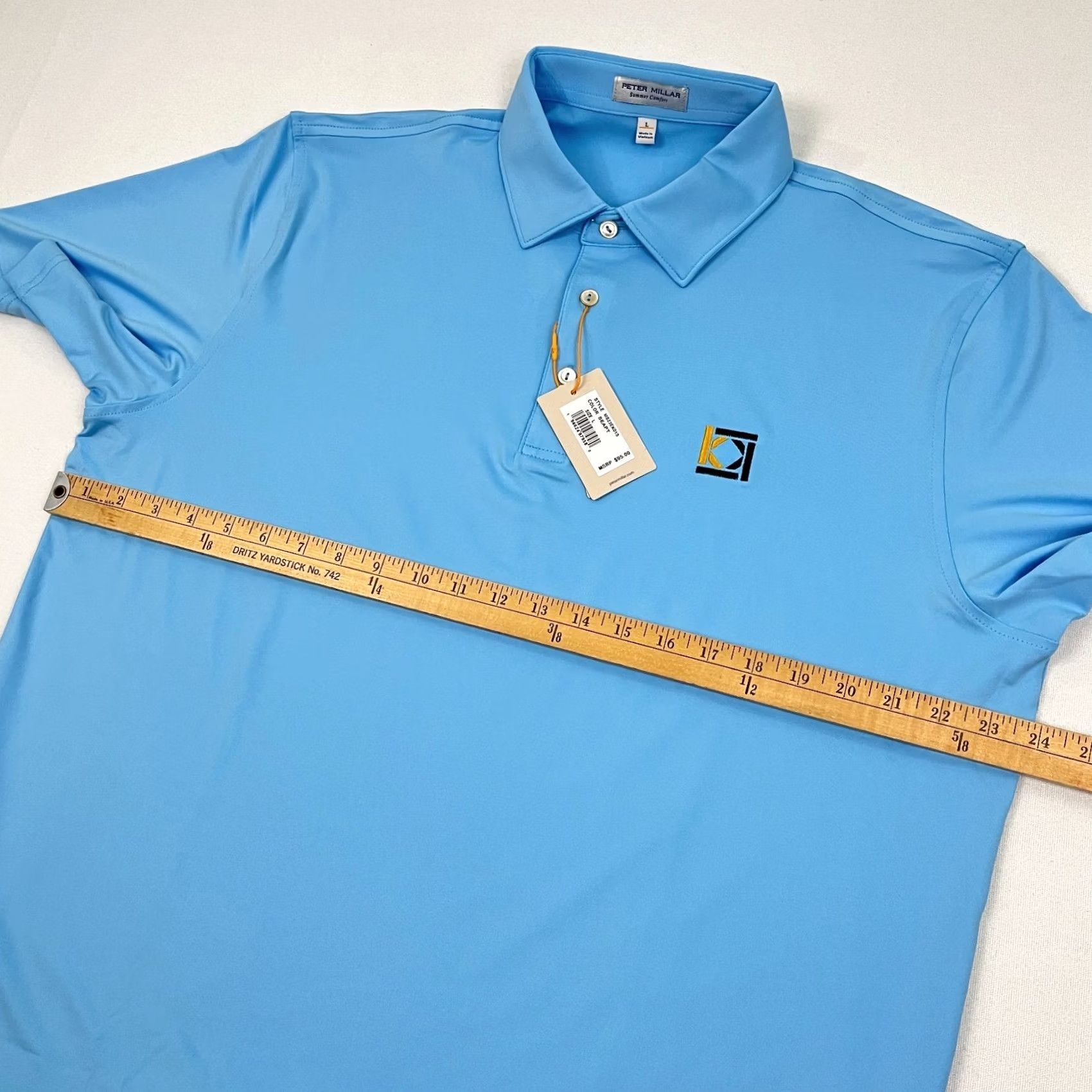 Peter Millar Peter Millar Summer Comfort Polo Shirt Mens L Blue Athletic Golf Preppy NEW Size US L / EU 52-54 / 3 - 6 Thumbnail