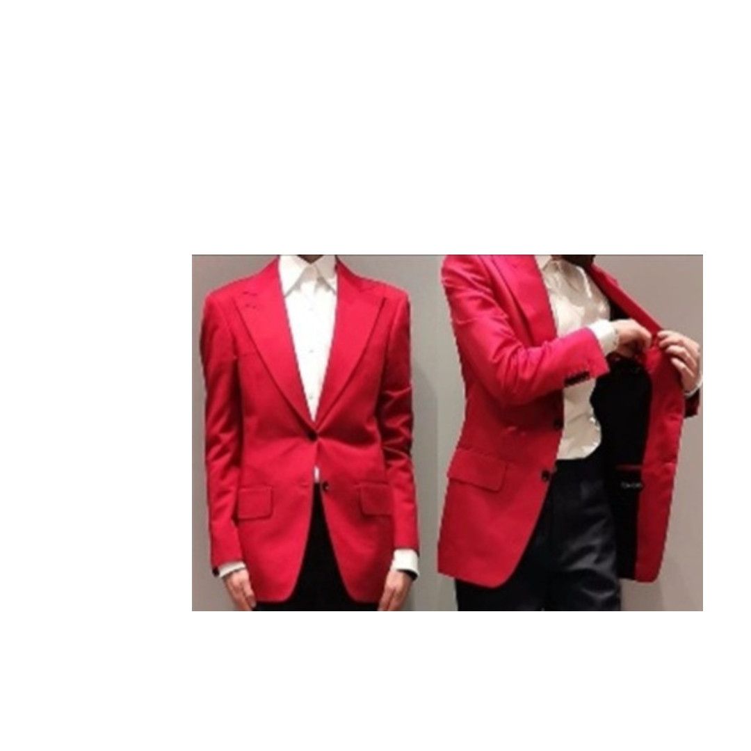 image of Tom Ford O1Loc1C0224 1P9684Sz Cooper Fit Jacket In Pink, Men's (Size Small)