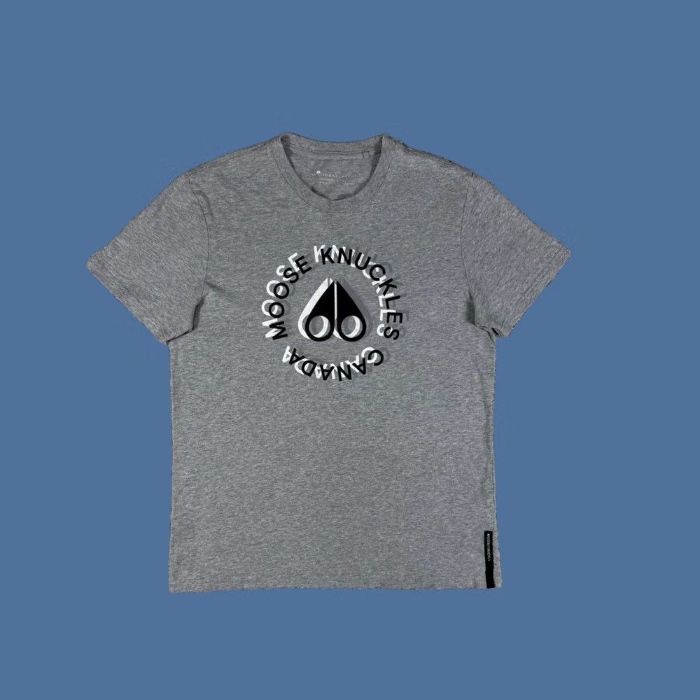 Moose Knuckles Moose Knuckles Graphic Logo T-Shirt Men's Small Gray Short Sleeve Size US S / EU 44-46 / 1 - 1 Thumbnail