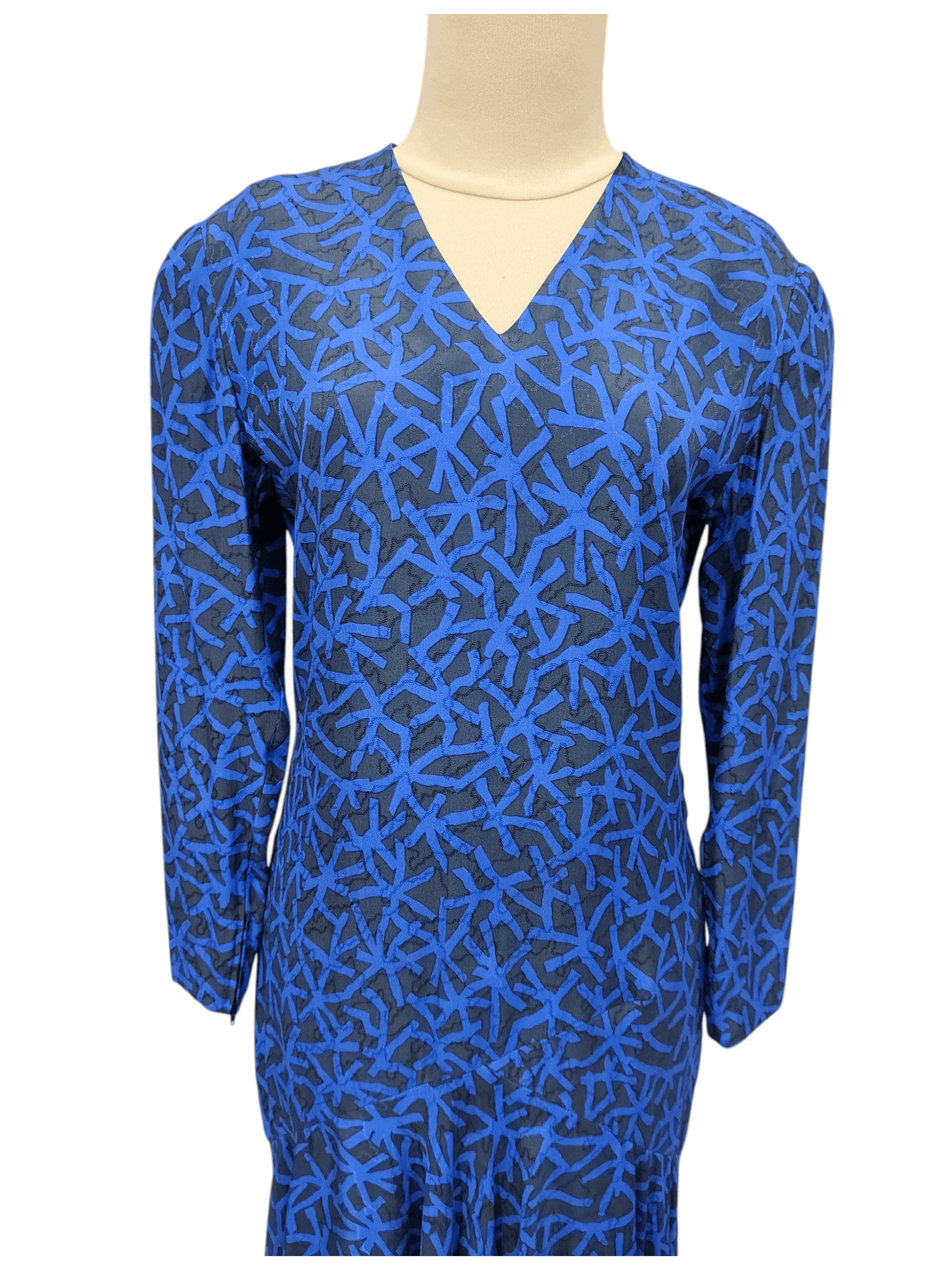 Christian Dior Monsieur 80s Christian Dior- Abstract Art Graphic Archive Rayon Dress Size M / US 6-8 / IT 42-44 - 2 Thumbnail
