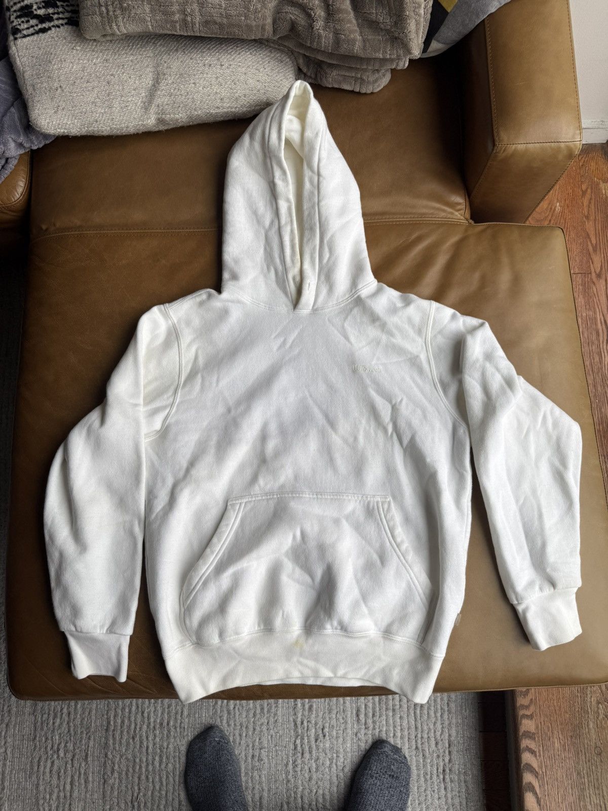JJJJound JJJJound Standard Issue Hoodie White logo Size Small. Size US S / EU 44-46 / 1 - 2 Thumbnail