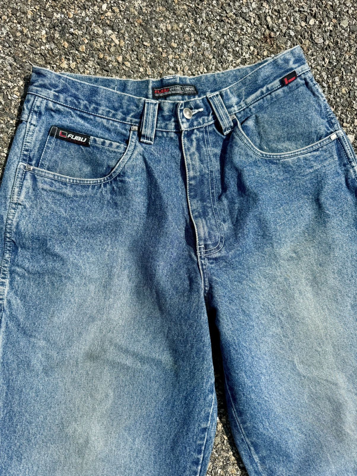 Fubu × Vintage 1990’s Vintage FUBU Baggy Y2K Hip Hop Denim Jeans Size US 34 / EU 50 - 6 Thumbnail
