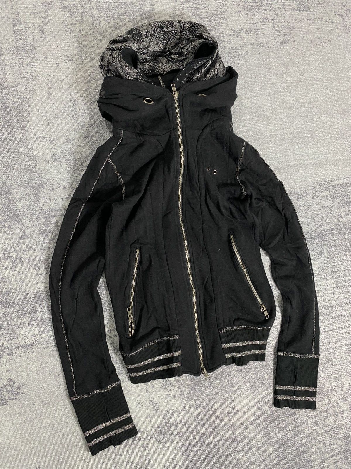 Japanese Brand Japanese buffalo bobs double layer snake skin hoodie Size US S / EU 44-46 / 1 - 2 Thumbnail