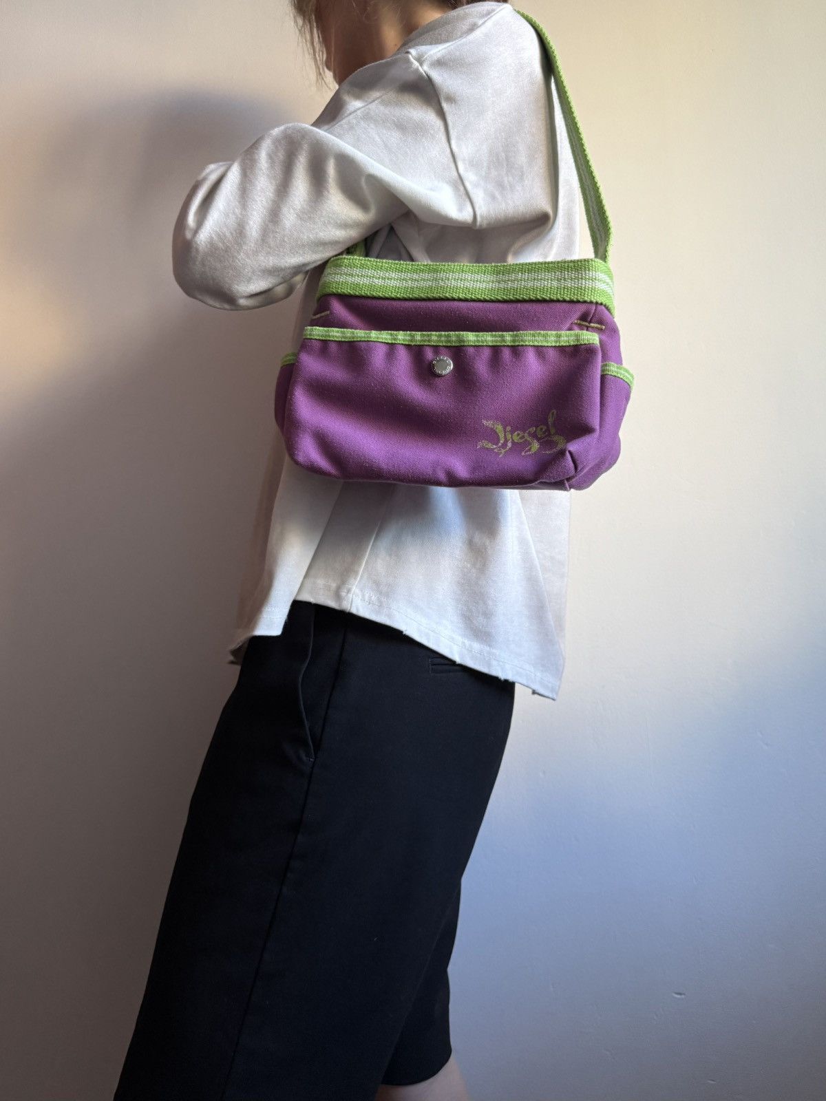 Diesel Diesel Vintage Purple Shoulder Cargo Bag Y2K Rare Size ONE SIZE - 1 Thumbnail