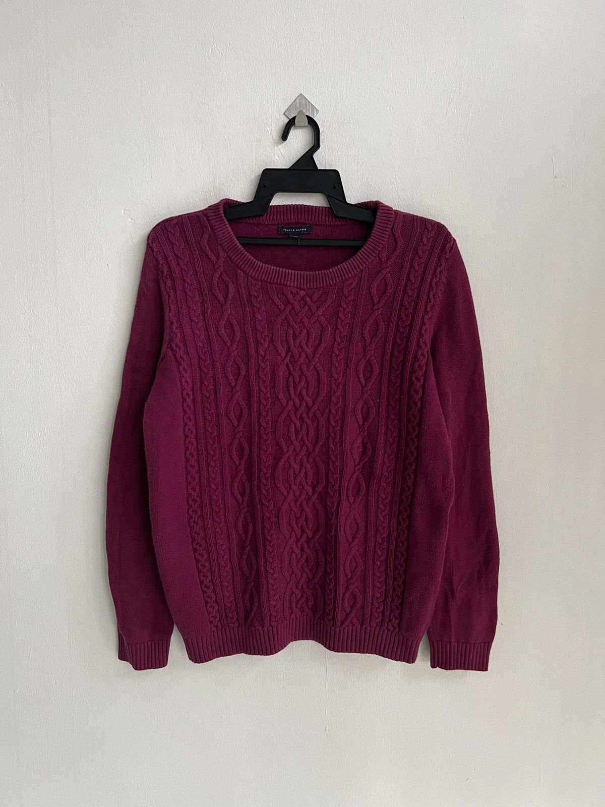 Aran Isles Knitwear × Tommy Hilfiger Vintage Tommy Hilfiger Cable Knit Isle Knitwear Sweater Size L / US 10 / IT 46 - 2 Thumbnail