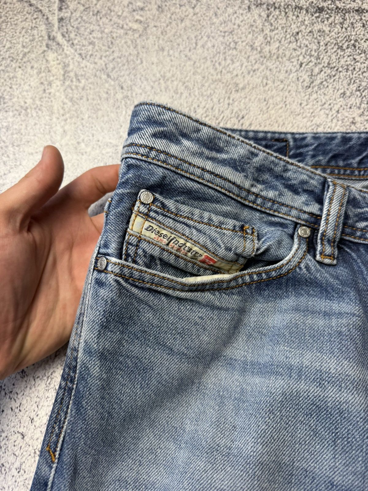 Diesel Men's Vintage Diesel Industry Distressed Faded Jeans Size 32 Size US 32 / EU 48 - 15 Thumbnail