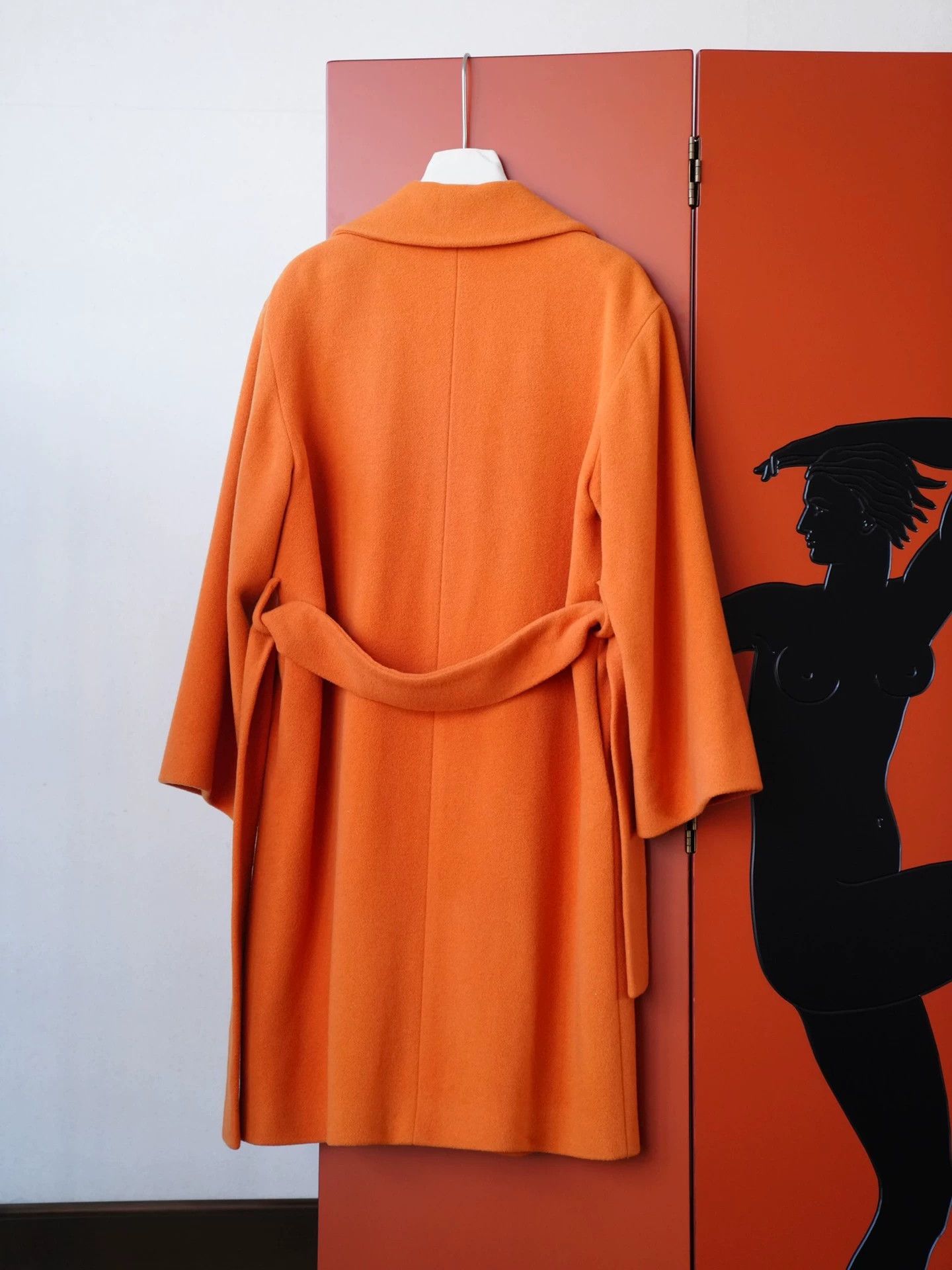 Ferre Ferre Orange Wool-Cashmere Oversized Bathrobe Coat Size XS / US 0-2 / IT 36-38 - 6 Thumbnail