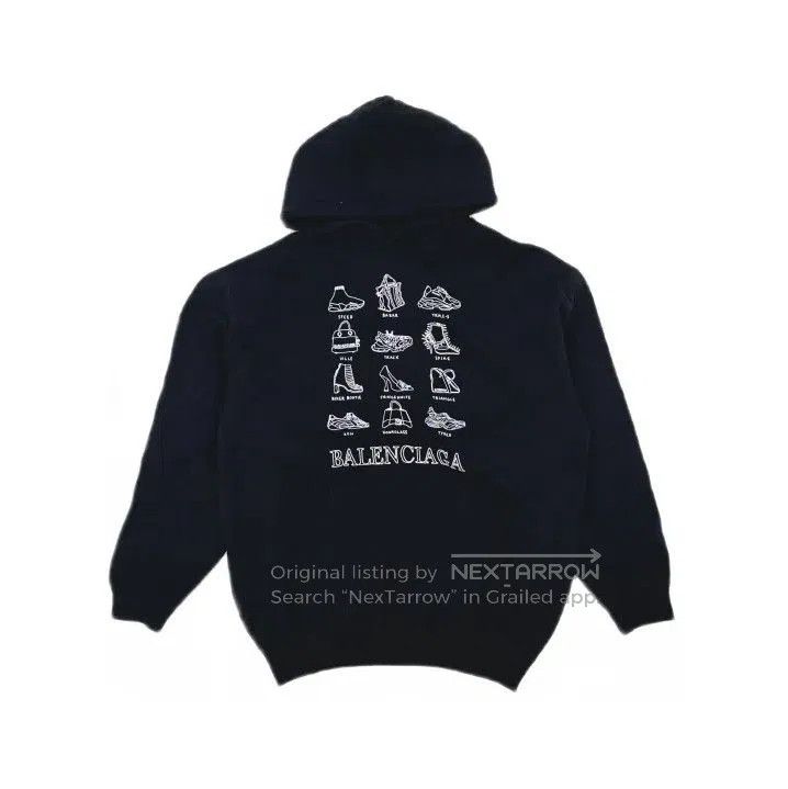 Balenciaga Balenciaga Graphic Logo Print Black Hoodie. Size US S / EU 44-46 / 1 - 2 Thumbnail