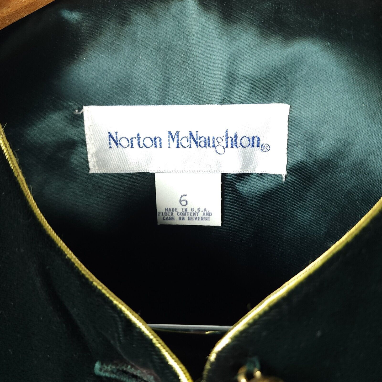 Vintage Norton McNaughton Crushed Velvet Blazer Green Size 6 Size M / US 6-8 / IT 42-44 - 3 Thumbnail