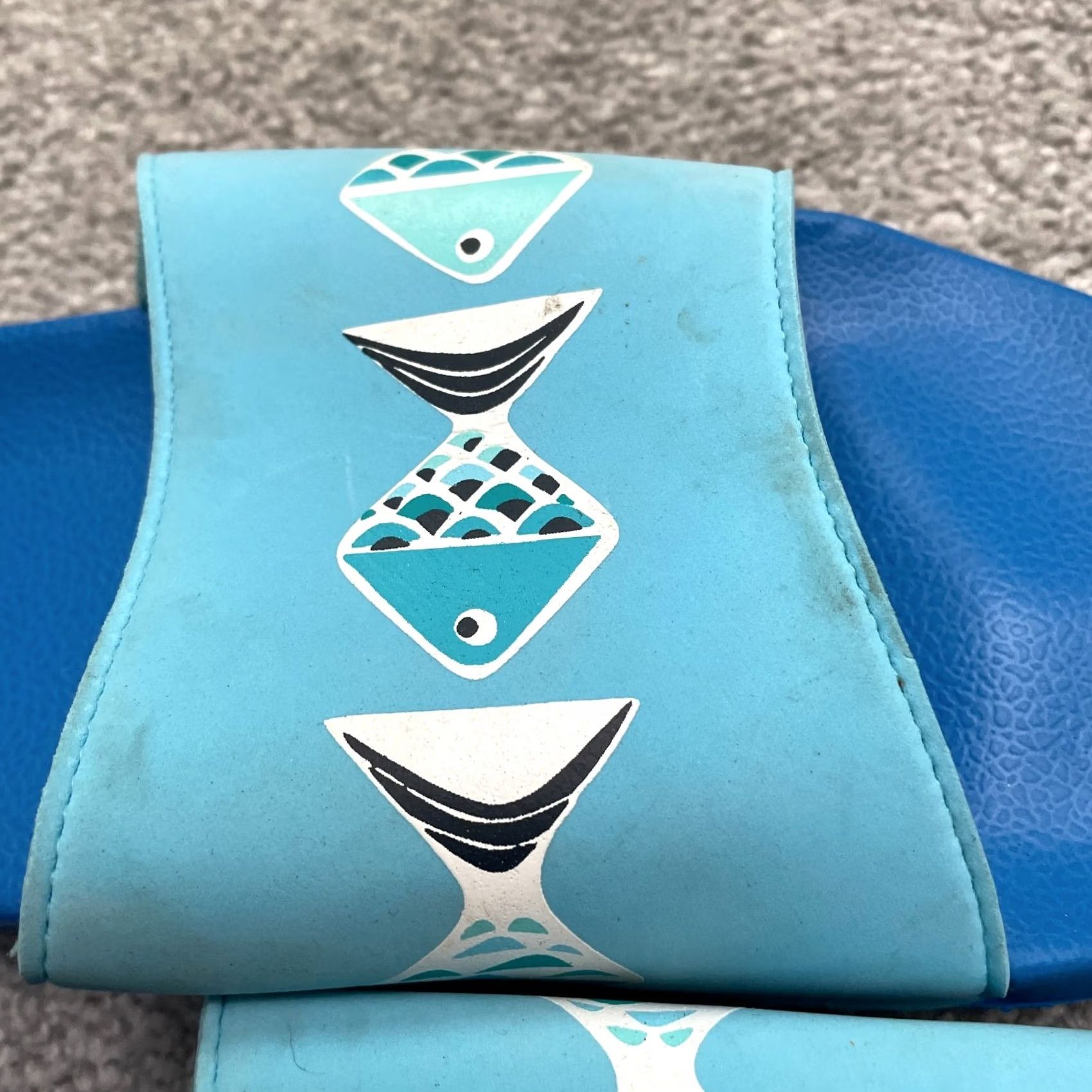 Vera Bradley Vera Bradley Sandal Women (US 9, EU 39.5) Blue Rubber Slide Casual Beach Flat Open Toe Size US 9 / IT 39 - 7 Thumbnail