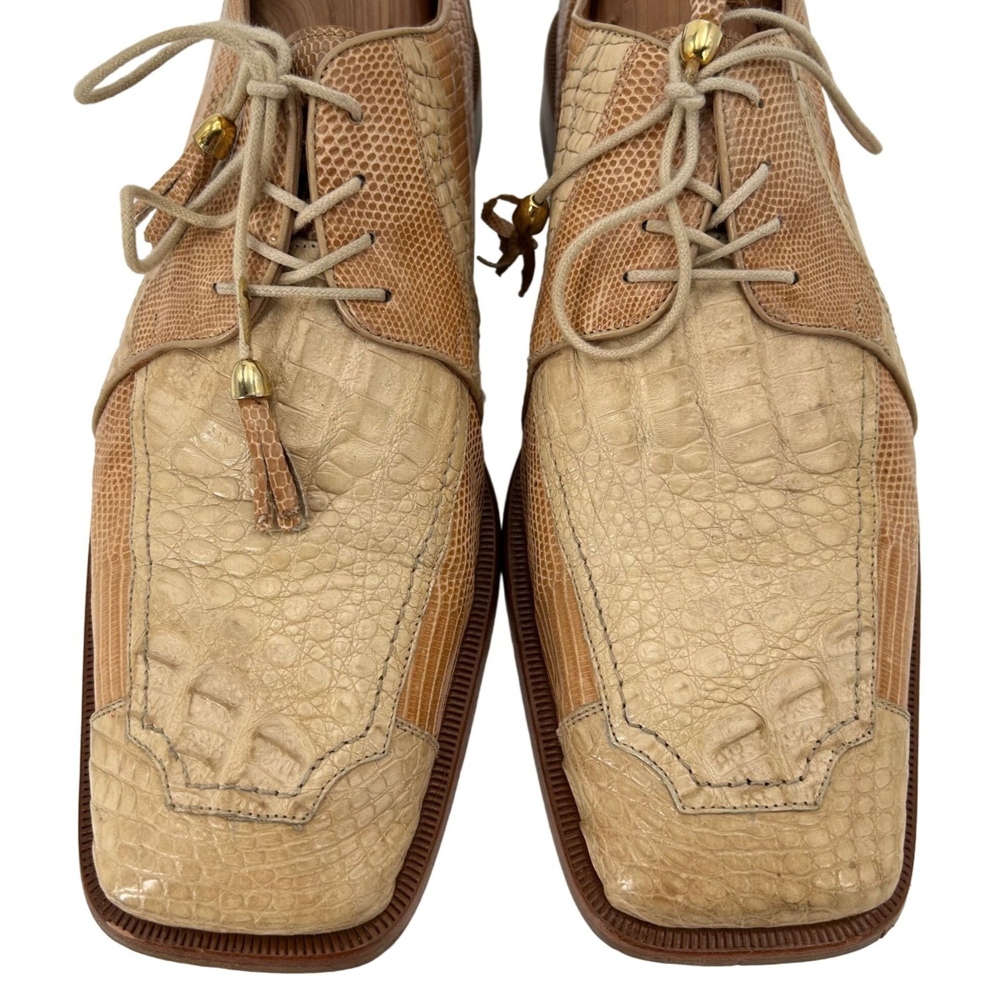 Other Exotic Alligator Lizard Dress Shoes Romana Men's 9 Tan Beige Size US 9 / EU 42 - 10 Thumbnail