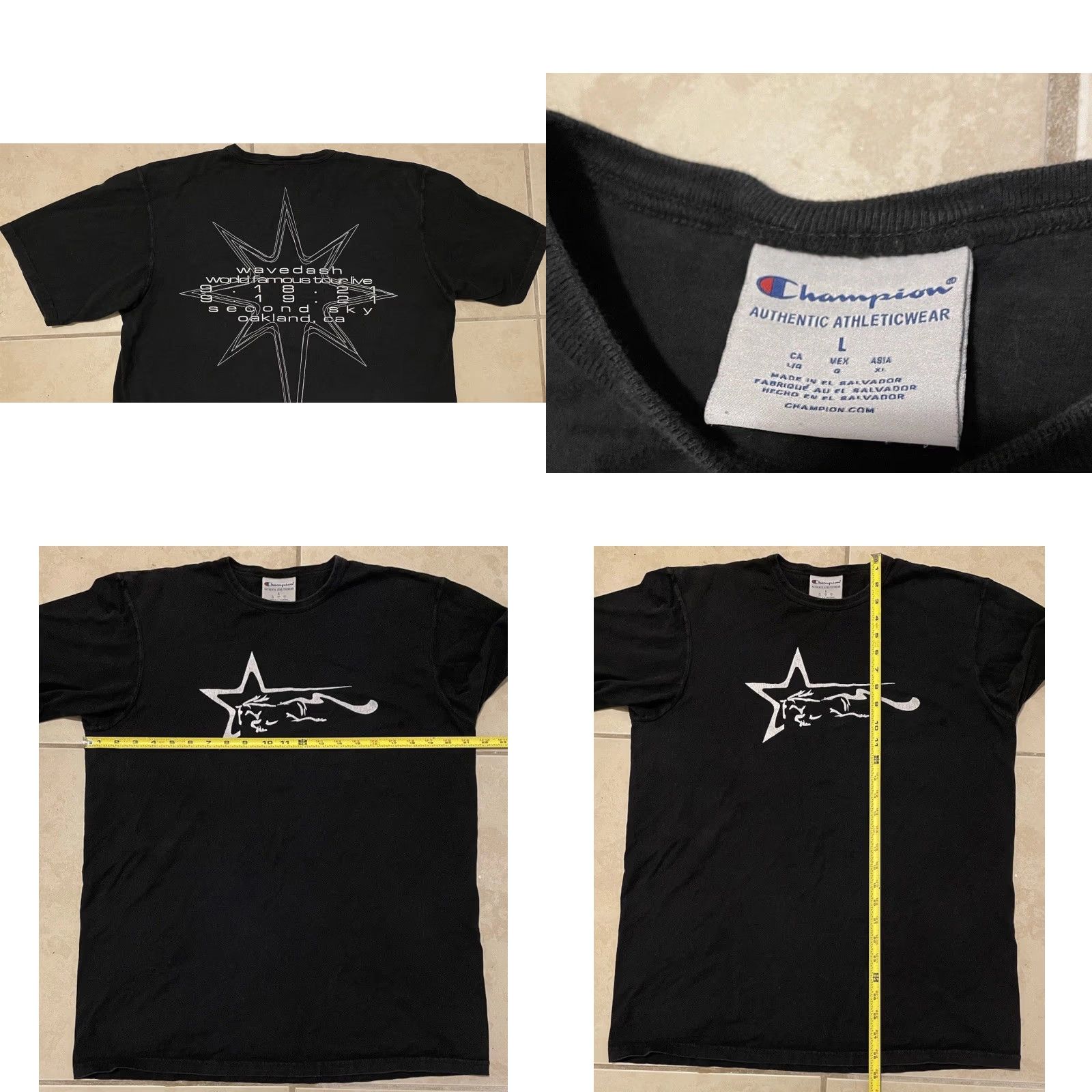 Vintage VINTAGE Wavedash 2021 Faded Tour Shirt L Black Music Tour Shirt L Mens Band Concert Stripe Pattern 90s 2000s Grunge Size US L / EU 52-54 / 3 - 8 Thumbnail