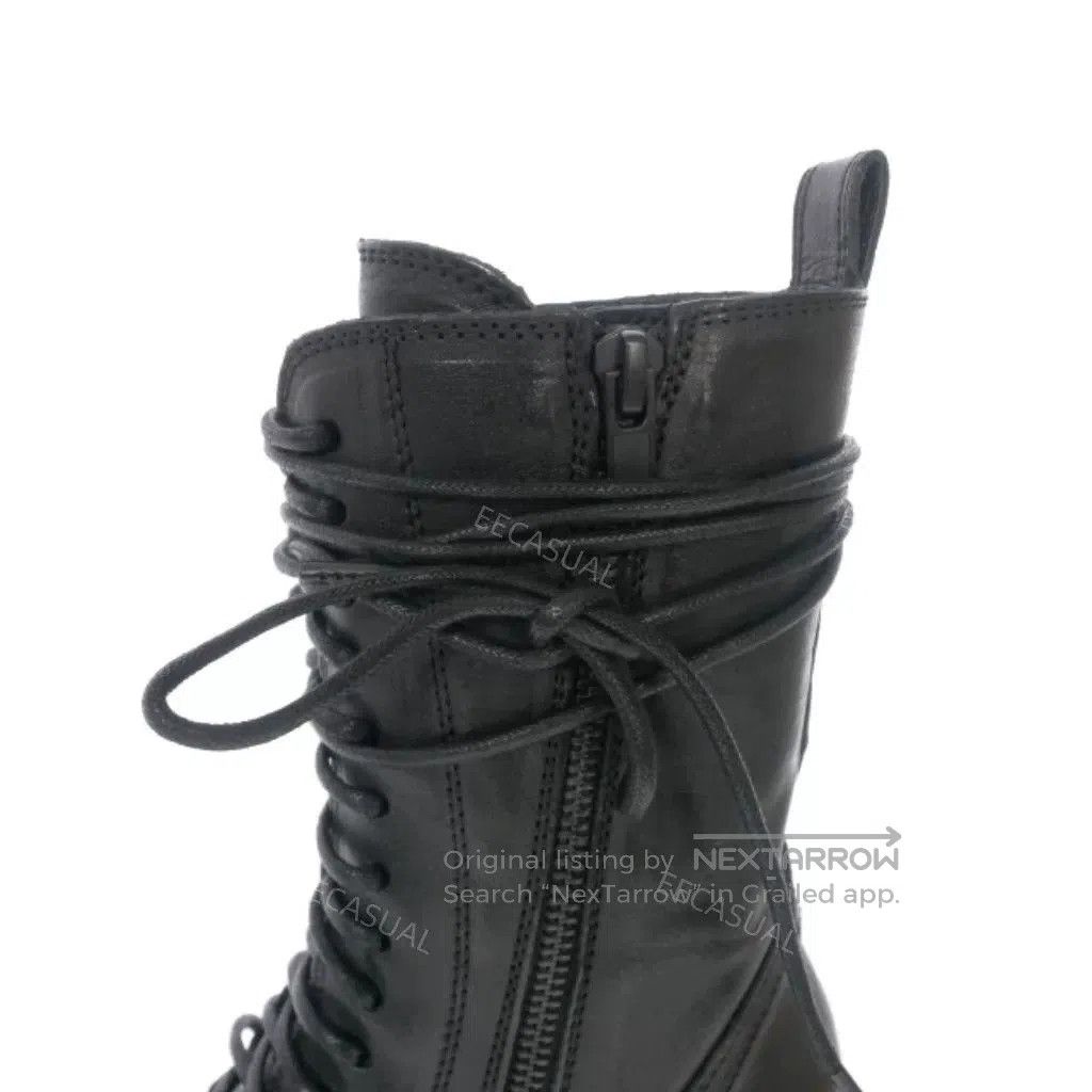 Ann Demeulemeester Elegant Black Leather High Heeled Boots. Size US 4 / IT 34 - 5 Thumbnail