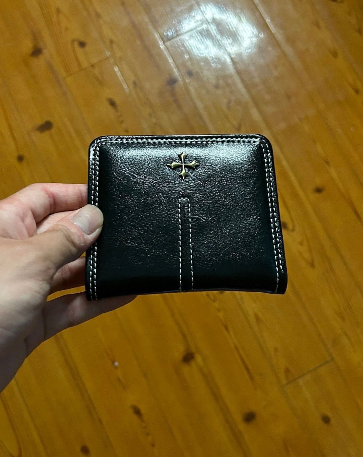 Japanese Brand × Vintage Y2K Leather Cross Wallet (black) Size ONE SIZE - 1 Thumbnail