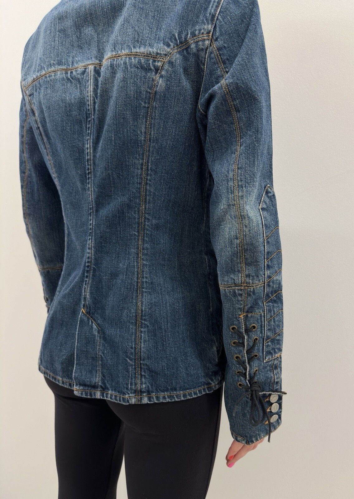 Vintage Vintage Corleone Denim Fitted Jacket Y2K 2000`s Swag Size M / US 6-8 / IT 42-44 - 10 Thumbnail