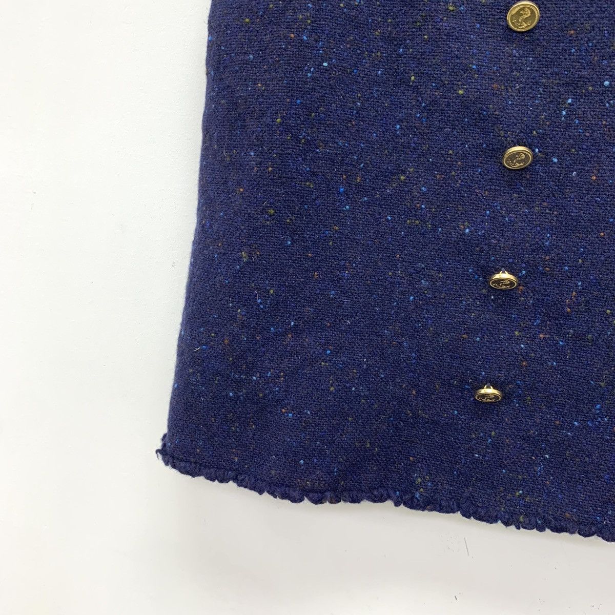 Thom Browne Thom Browne Navy Wool Blend Mini Skirt K26WX Size 26" / US 2 / IT 38 - 4 Thumbnail