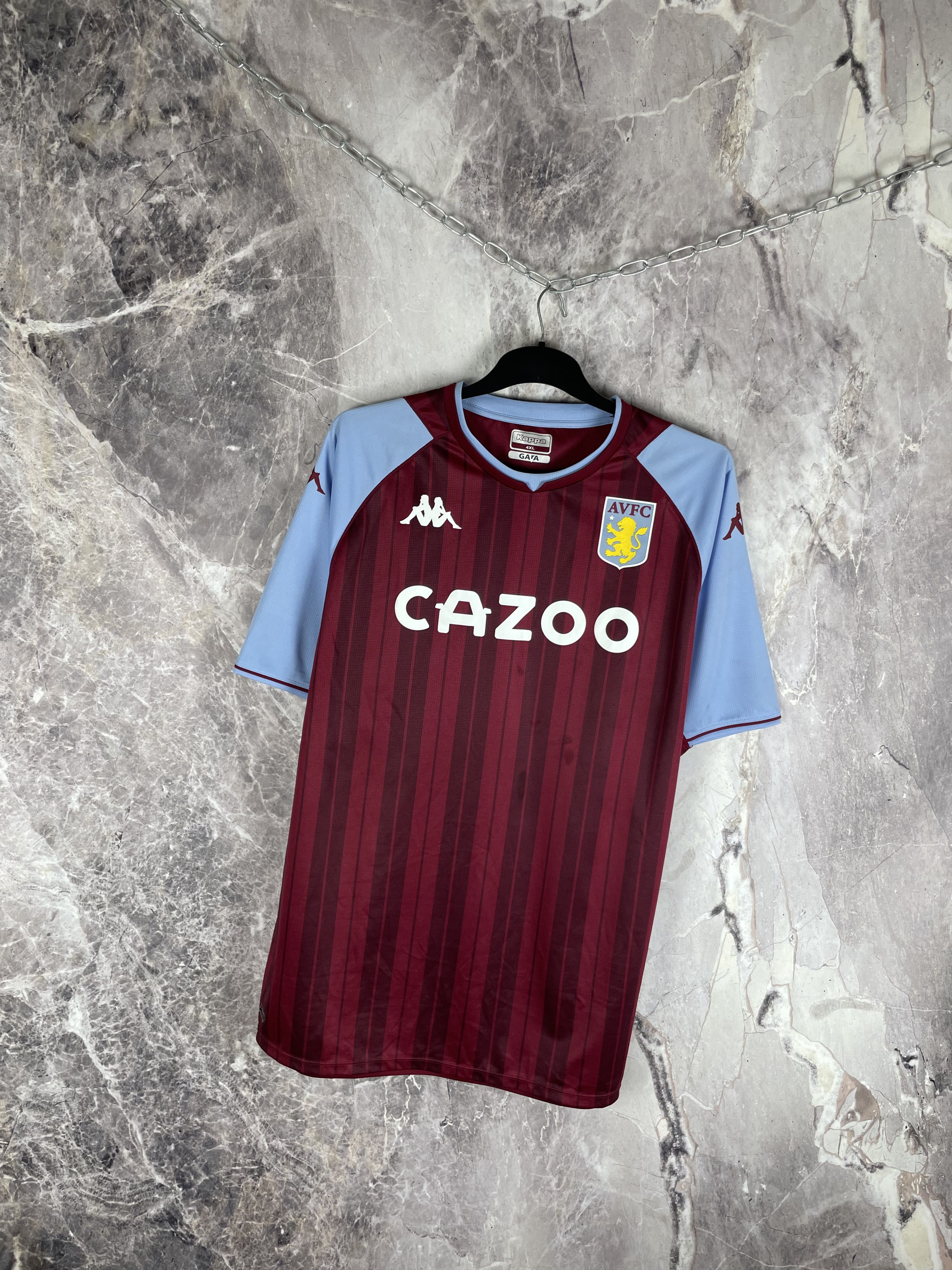 Kappa Kappa Aston Villa FC AVFC 2020/21 Soccer Jersey Blokecore Size US XXL / EU 58 / 5 - 2 Thumbnail