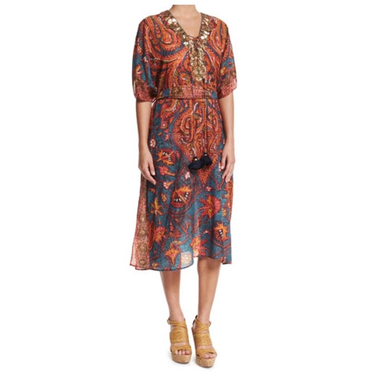 Figue Figue Brianna Embellished Caftan Cover-Up Medium Large Size M / US 6-8 / IT 42-44 - 1 Preview