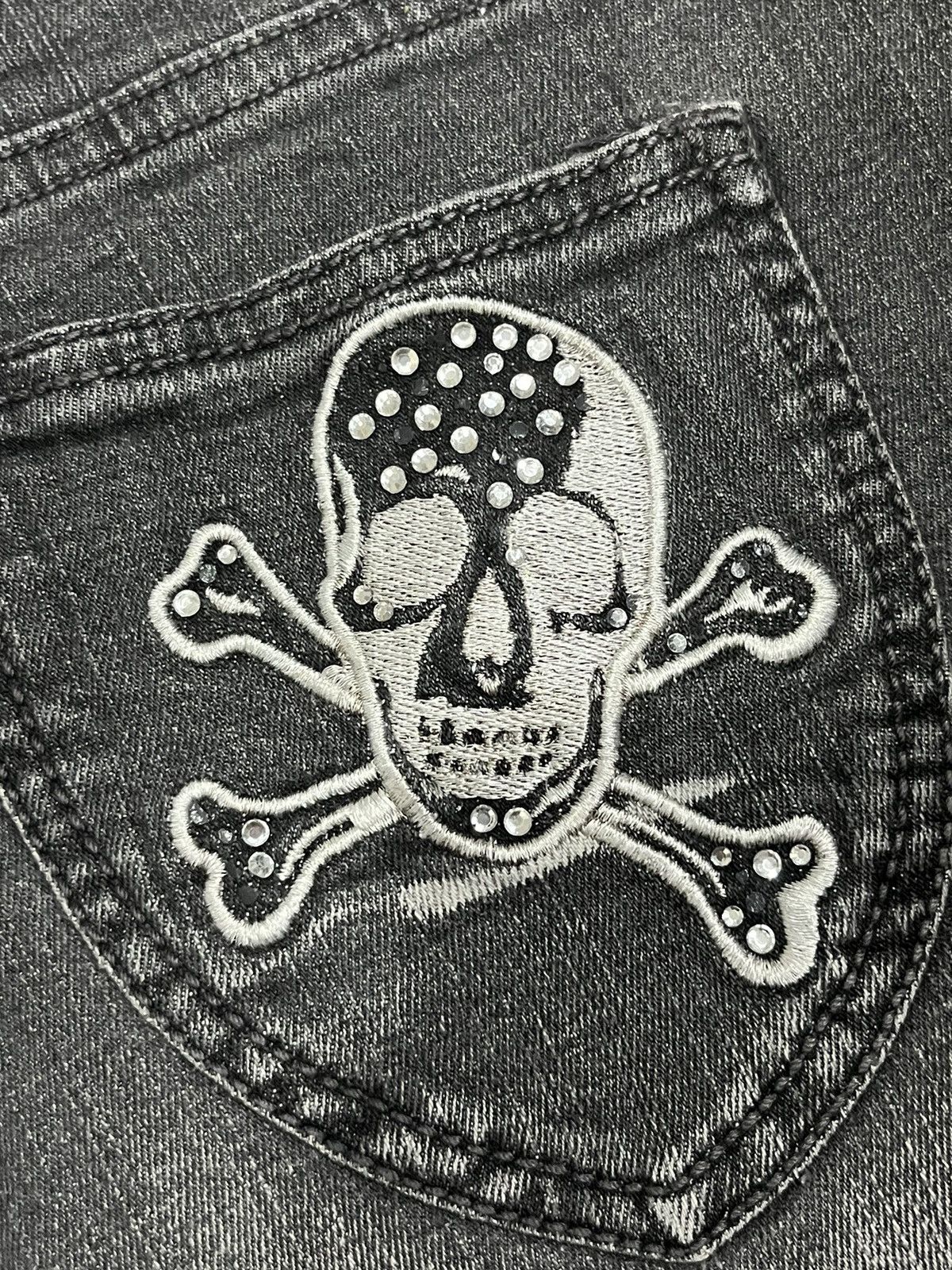 Seditionaries 🔥Sick Japanese Brand Skull Embroidery Logo Punk Style Shorts Size US 37 - 7 Thumbnail
