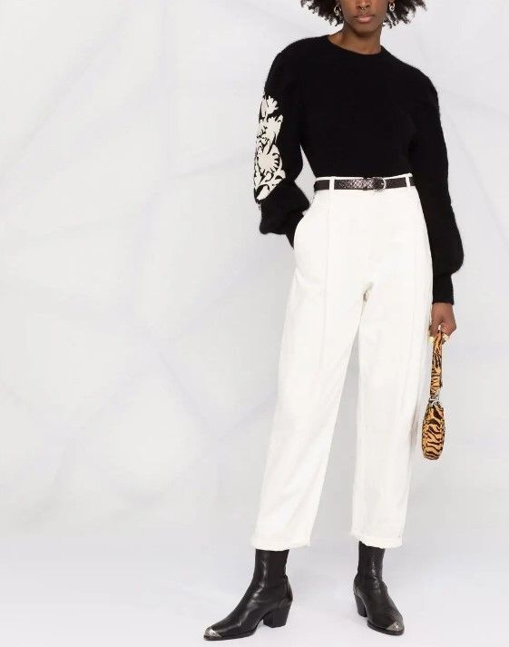 Sandro Sandro embroidered peppy baggy sleeve jumper. Size 2. Size S / US 4 / IT 40 - 3 Thumbnail