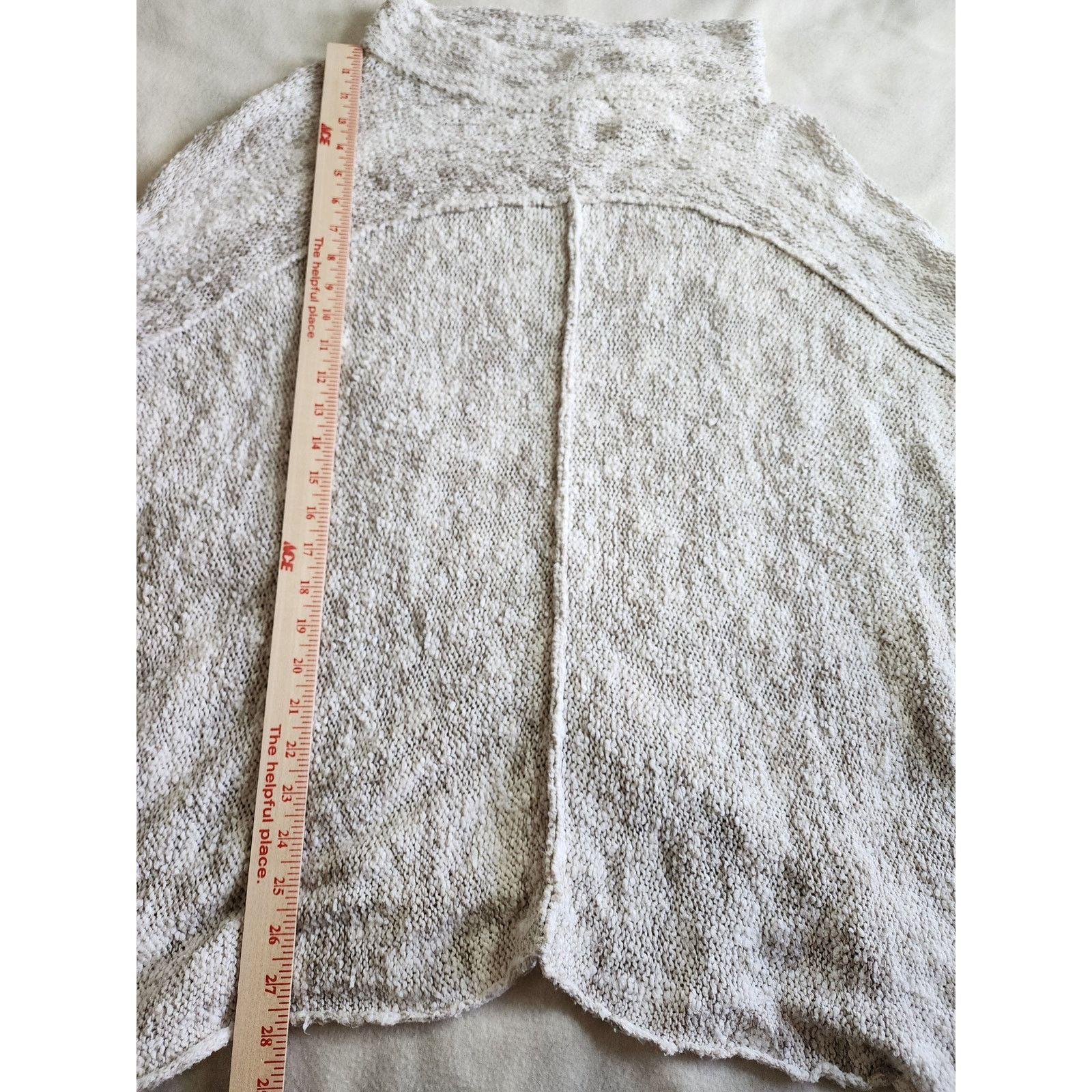 Free People Free People Oversized Chunky Knit Sweater M Gray Lagenlook Size M / US 6-8 / IT 42-44 - 4 Thumbnail