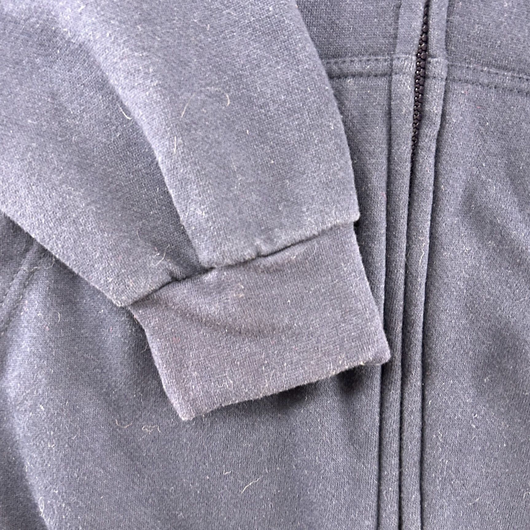 Russell Athletic VINTAGE Russell Hoodie Mens 3XLT Blue Navy Full Zip Cotton Drawstring 90s Zipper Logo Size US XXL / EU 58 / 5 - 2 Thumbnail