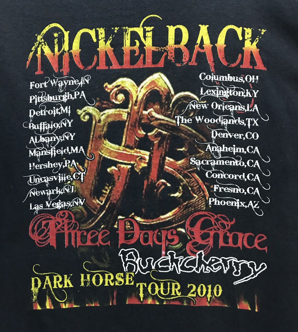 Band Tees Vintage Nickelback Park Horse Tour 2010 delta Shirt Size US XL / EU 56 / 4 - 4 Thumbnail