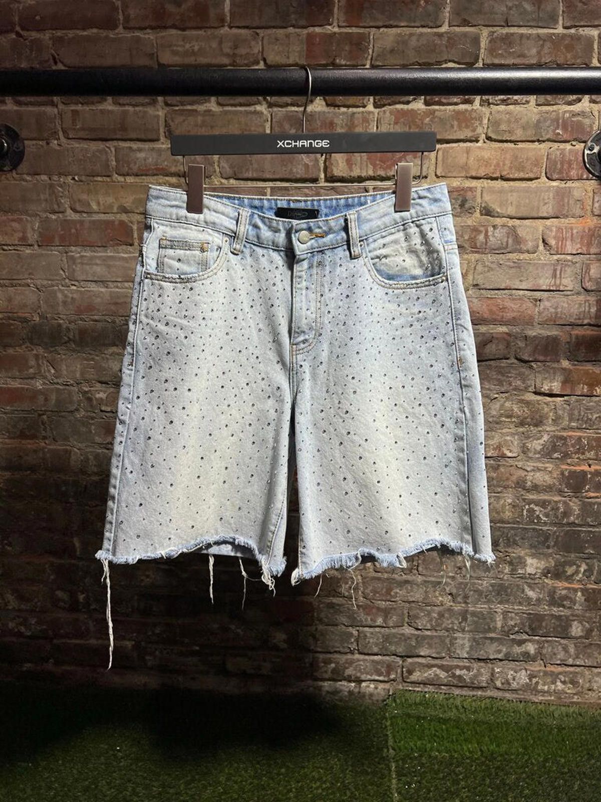 HMDD HMDD Crystal Blue Jean shorts Sz. S Size ONE SIZE - 1 Thumbnail