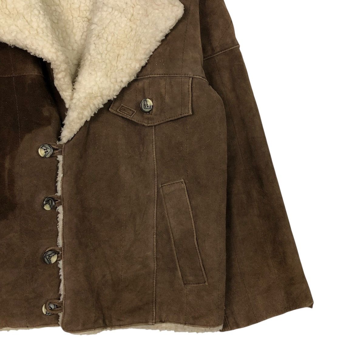 Japanese Brand VINTAGE BIKER LEATHER JACKET SHEARLING UNBRAND ISSEY MIYAKE Size US M / EU 48-50 / 2 - 7 Thumbnail