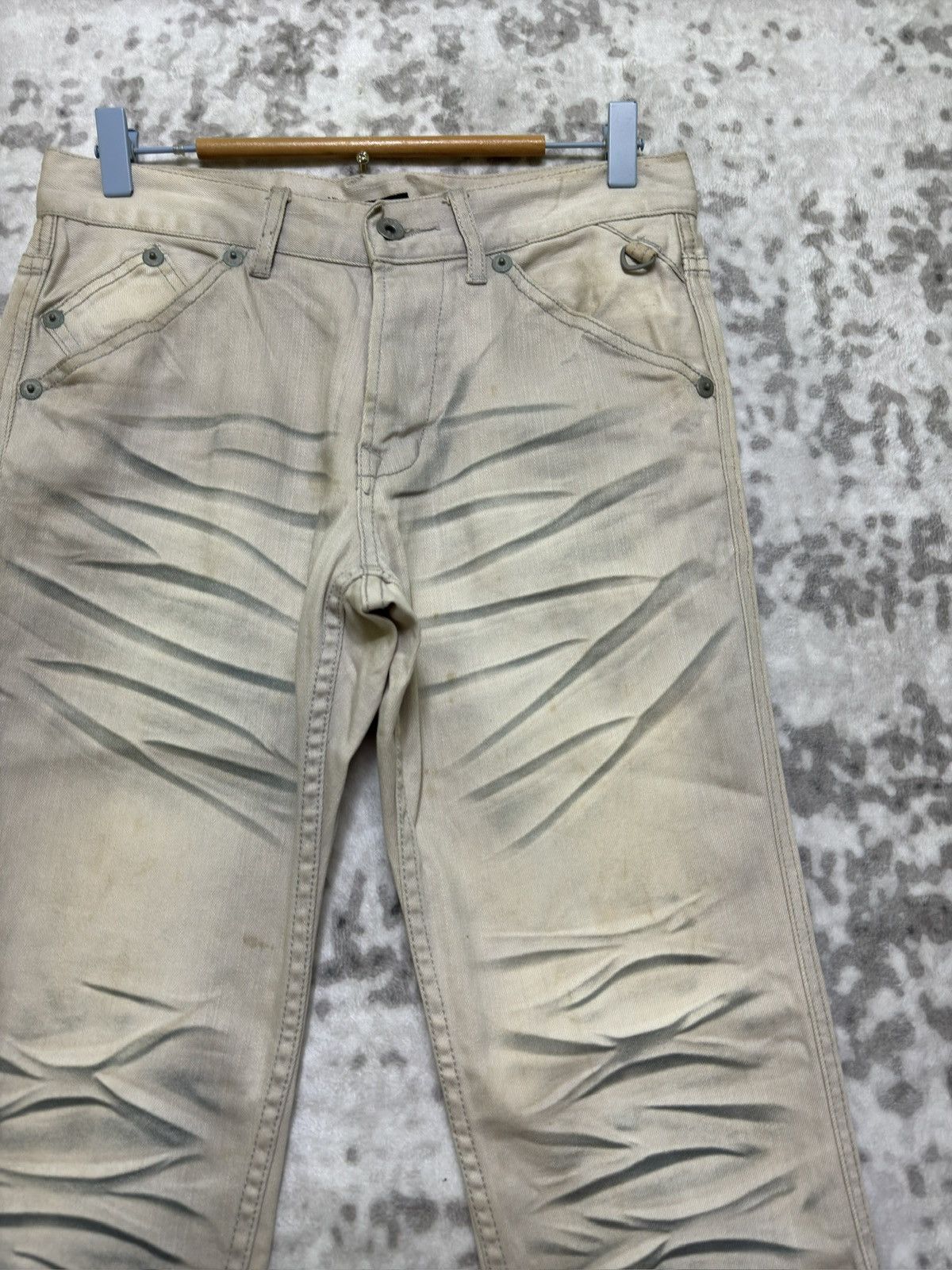 Hysteric Glamour Vintage Y2K Semantic Design Claw Mark Acid Wash Denim Jeans Size US 29 - 5 Thumbnail