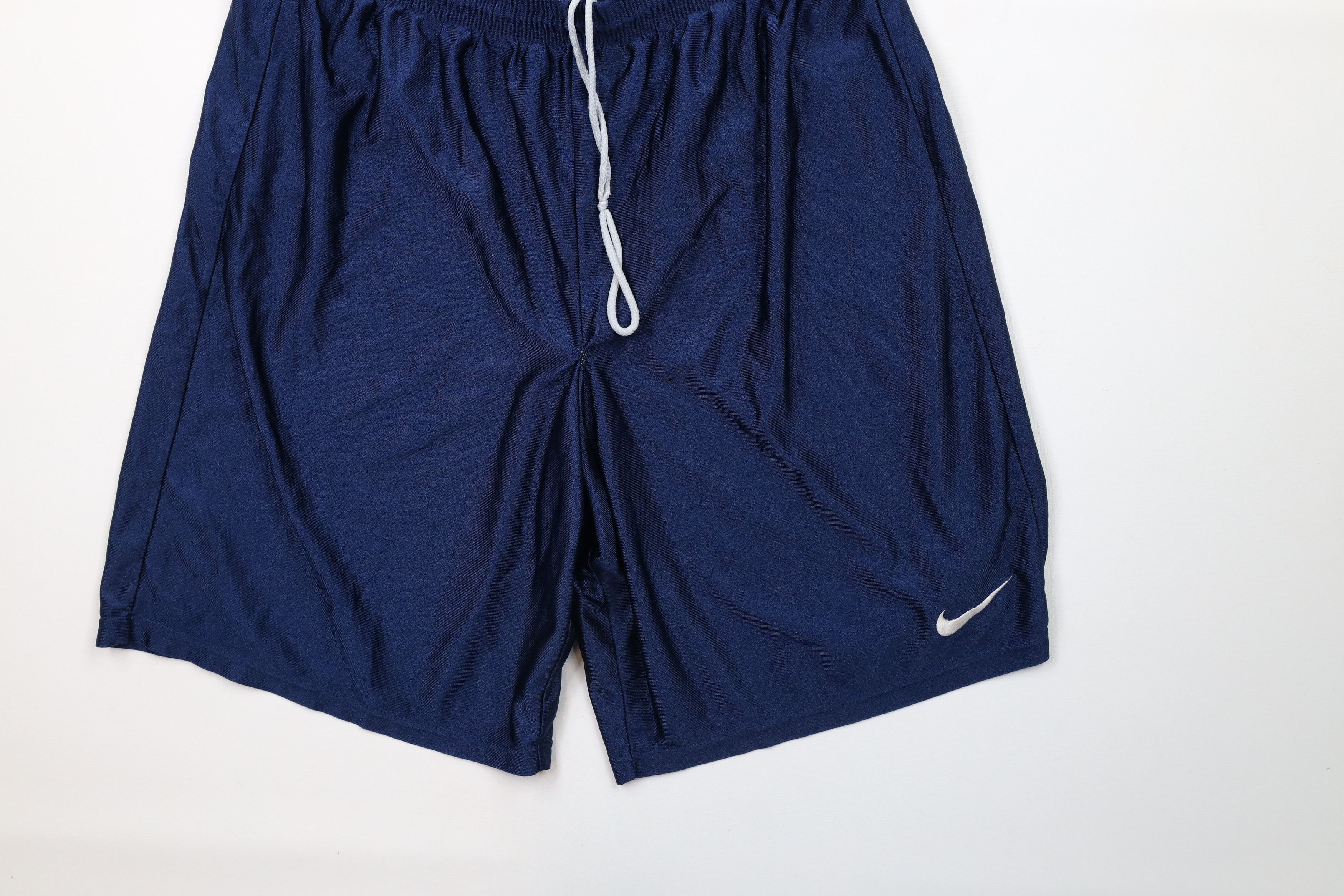 Nike × Vintage Vintage 90s Nike Travis Scott Mini Swoosh Shorts Blue USA Size US 34 / EU 50 - 4 Thumbnail