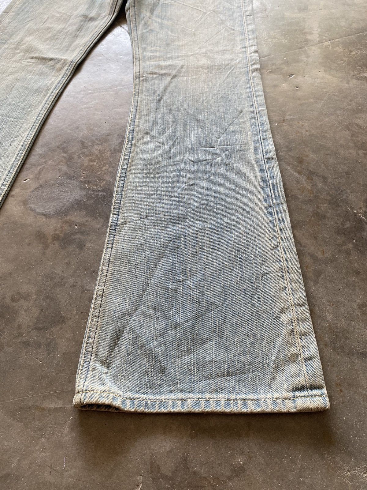 Lee × Vintage Flare Jeans Vintage Lee Riders Fade Distressed Boot Cut Size US 28 / EU 44 - 11 Thumbnail