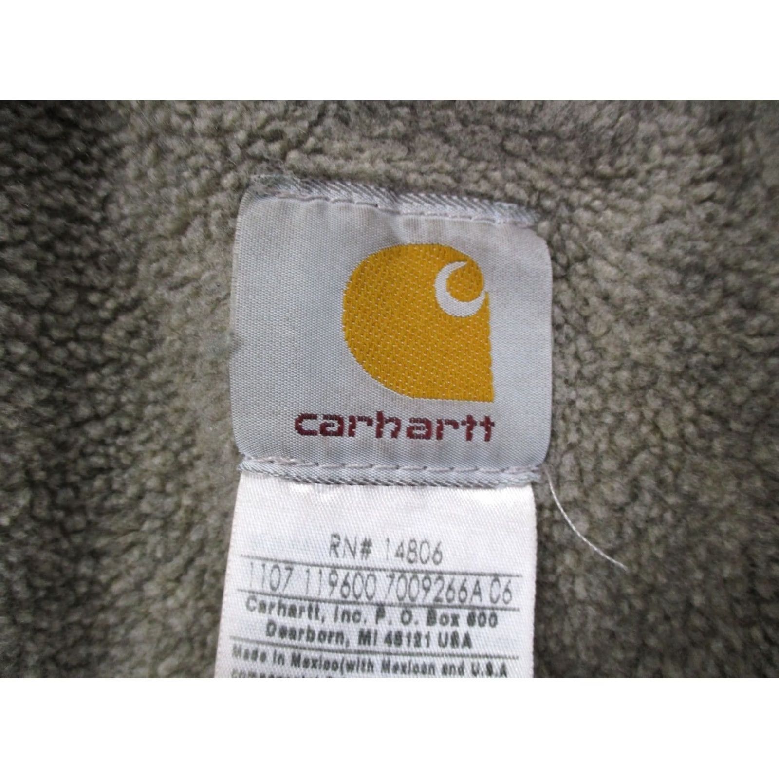 Carhartt Carhartt Jacket Mens 2XLT Beige Chore Coat Sherpa Lined Outdoors Work J184 CML Jacket 2XLT Brown Full Zip Cotton Canvas Windbreaker Mens Size US XXL / EU 58 / 5 - 7 Thumbnail