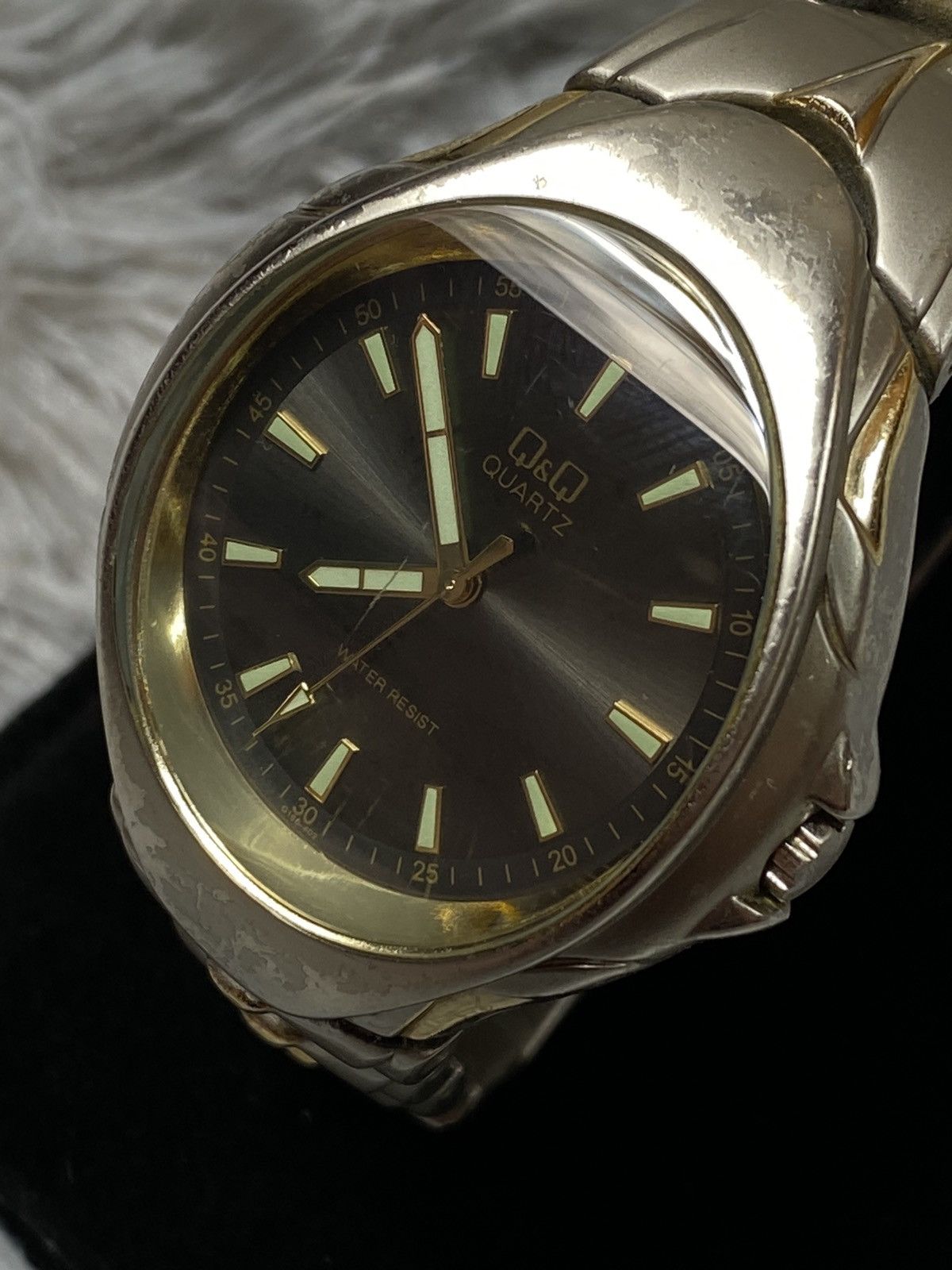 Japanese Brand × Vintage Rare ❗️ Gold Q&Q Quartz Watch | Japanese Brand Size ONE SIZE - 4 Thumbnail