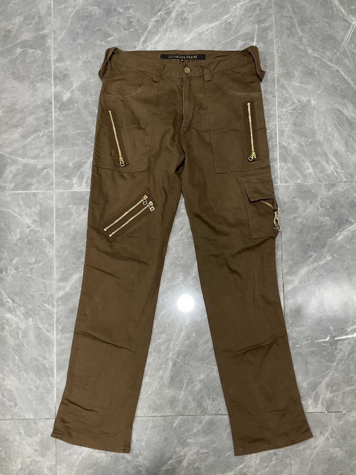If Six Was Nine × Japanese Brand Jeans Zip Strap Straight Cut 13 Thirteen Karat Size US 31 - 5 Thumbnail