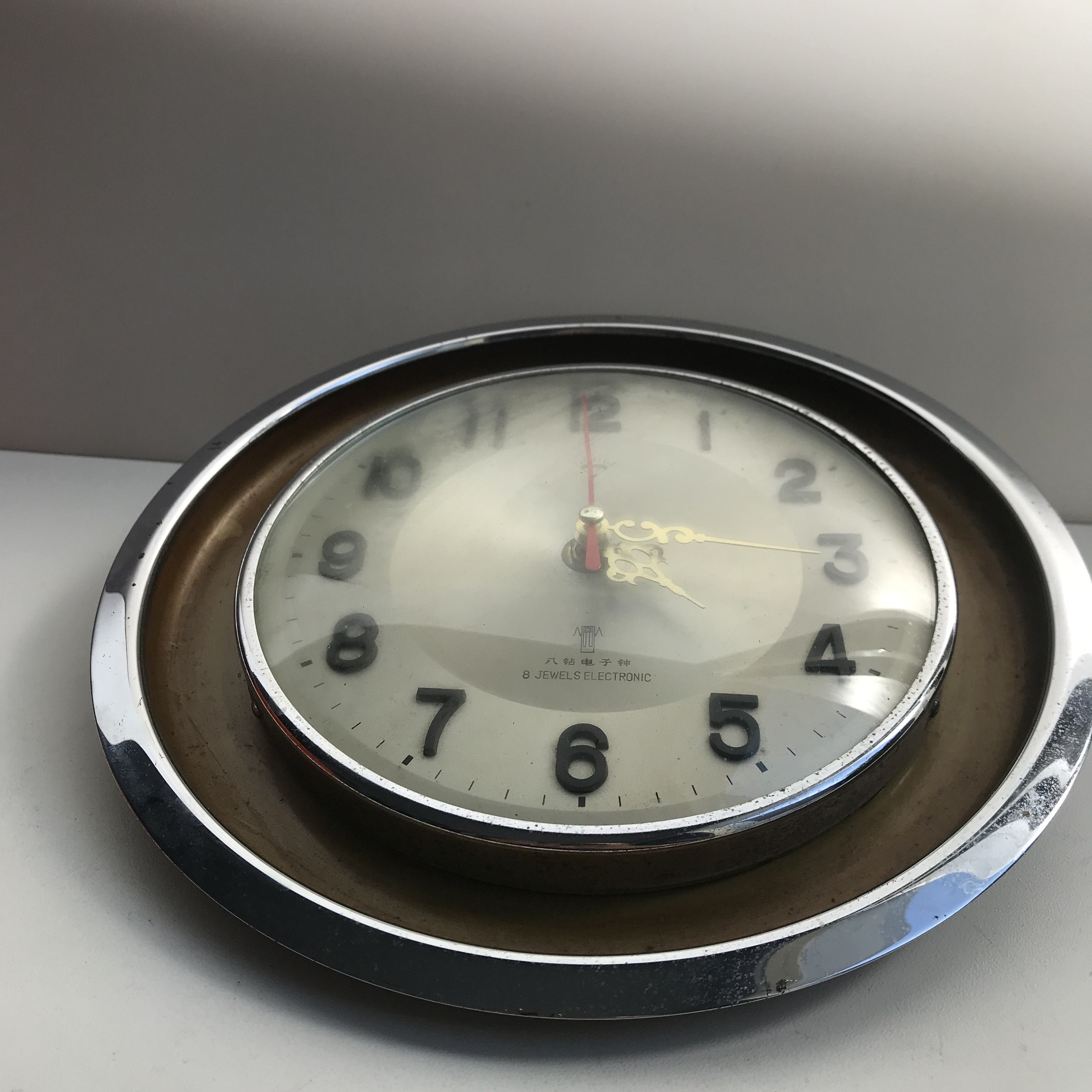 Vintage Vintage Diamond Wall Clock Silver Chrome Midcentury Japan Size ONE SIZE - 7 Thumbnail