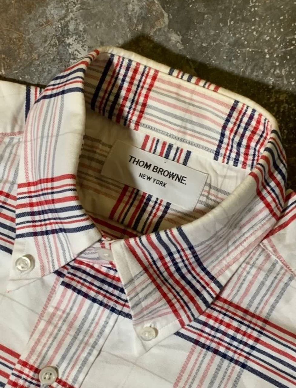 Thom Browne Thom Browne Red Tricolor Plaid Cotton BD Oxford Shirt Size 2 Size US M / EU 48-50 / 2 - 3 Thumbnail