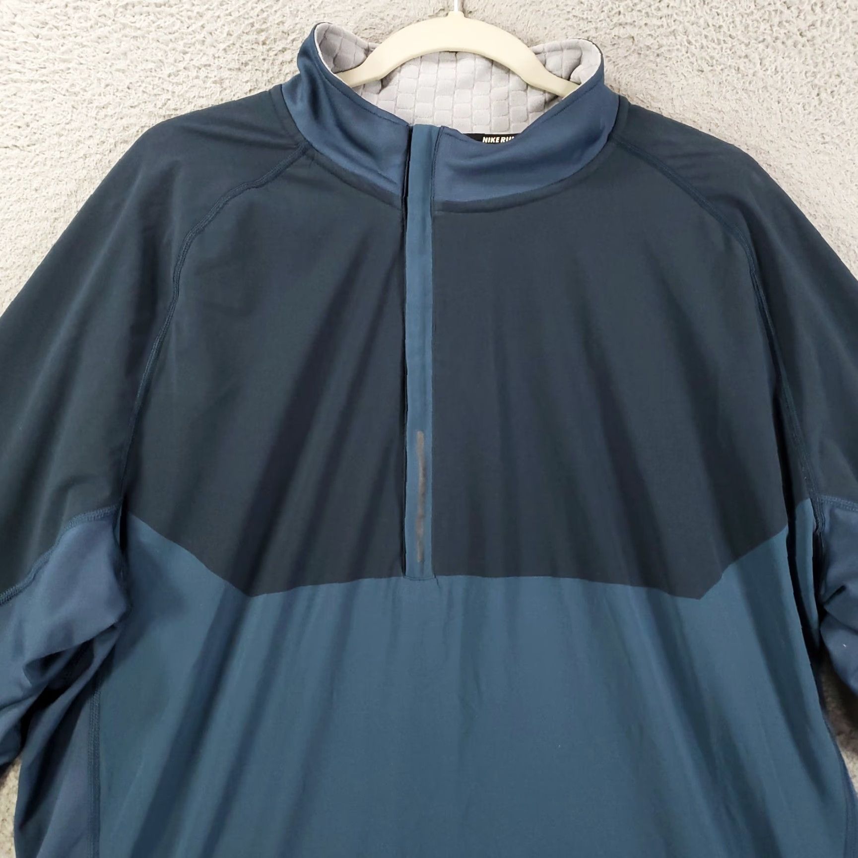 Nike Nike Dri-Fit Running Pullover Mens XL 1/4 Zip Jacket Sweater Zip Pockets Blue Size US XL / EU 56 / 4 - 2 Thumbnail