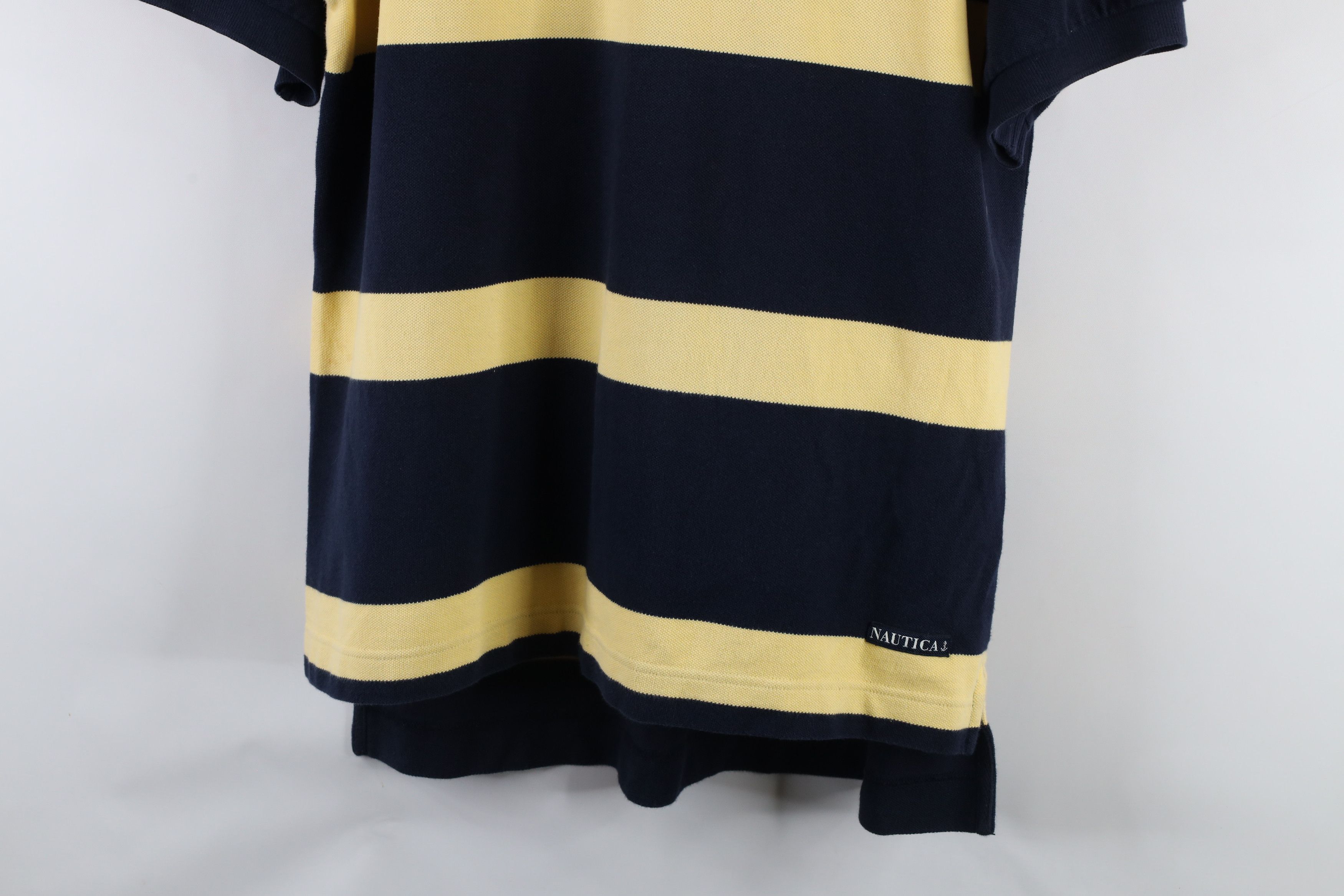 Nautica × Vintage Vintage 90s Nautica Spell Out Striped Sailing Polo Shirt Size US M / EU 48-50 / 2 - 3 Thumbnail