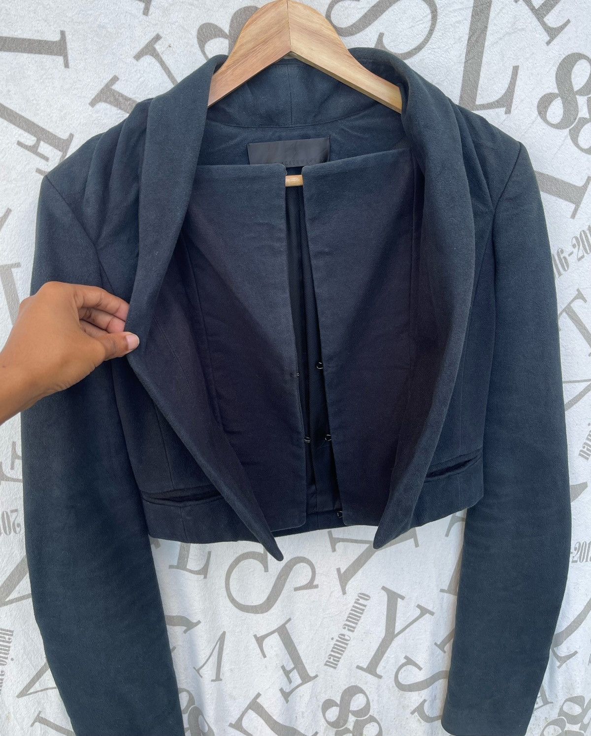 Haider Ackermann 🔥A/W 2013 HAIDER ACKERMANN MOLESKIN CROPPED JACKET Size S / US 4 / IT 40 - 17 Thumbnail