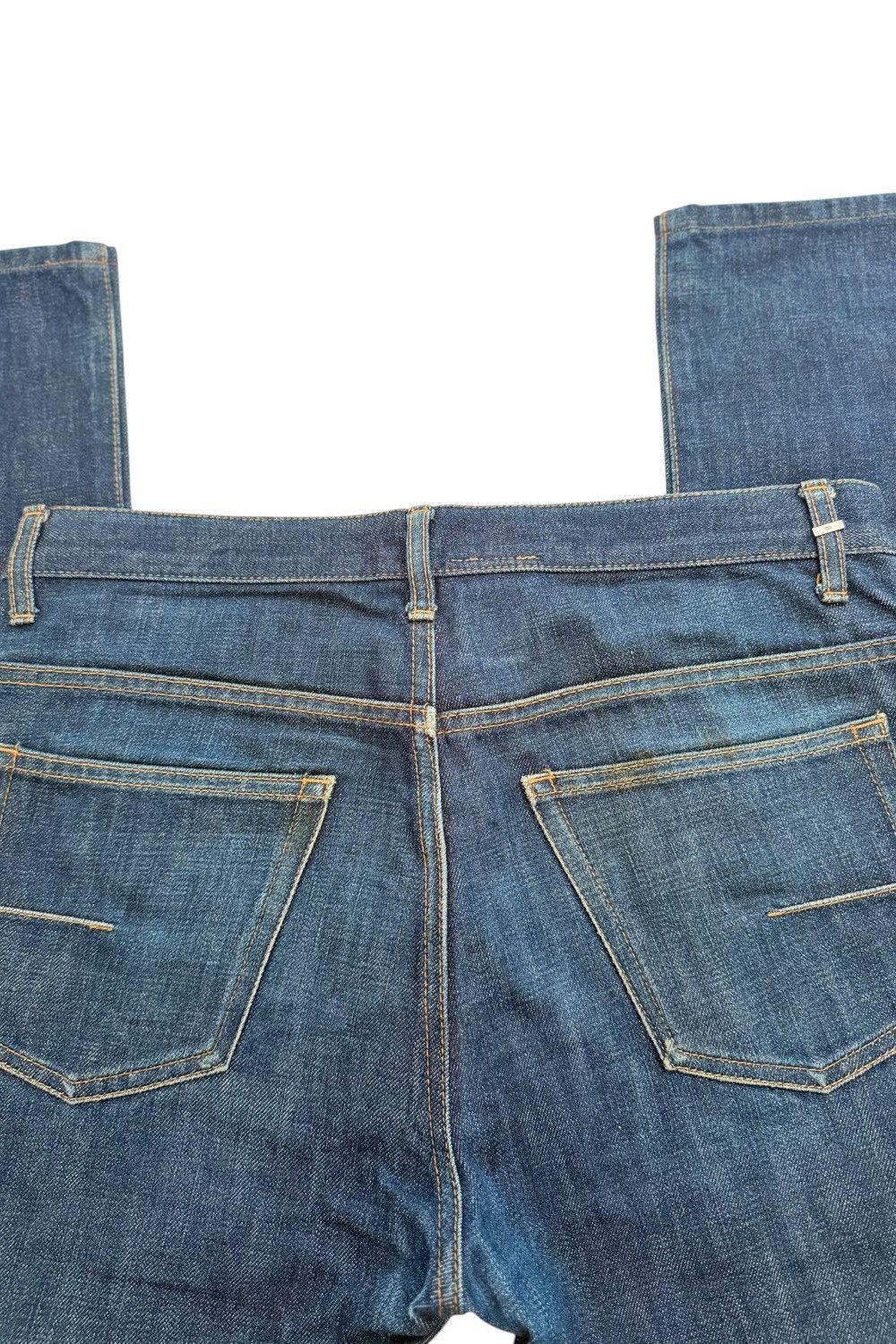 Dior DIOR HOMME HEDI SLIMANE WASHED RAW INDYGO NAVY DENIM JEANS Size US 29 - 5 Thumbnail