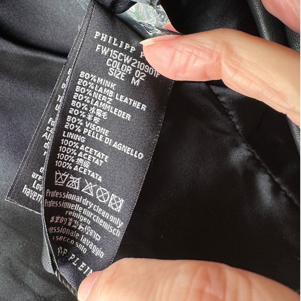Philipp Plein NWT Philipp Plein “I Was Here” Fur Leather Jacket Black RARE Size M / US 6-8 / IT 42-44 - 17 Thumbnail