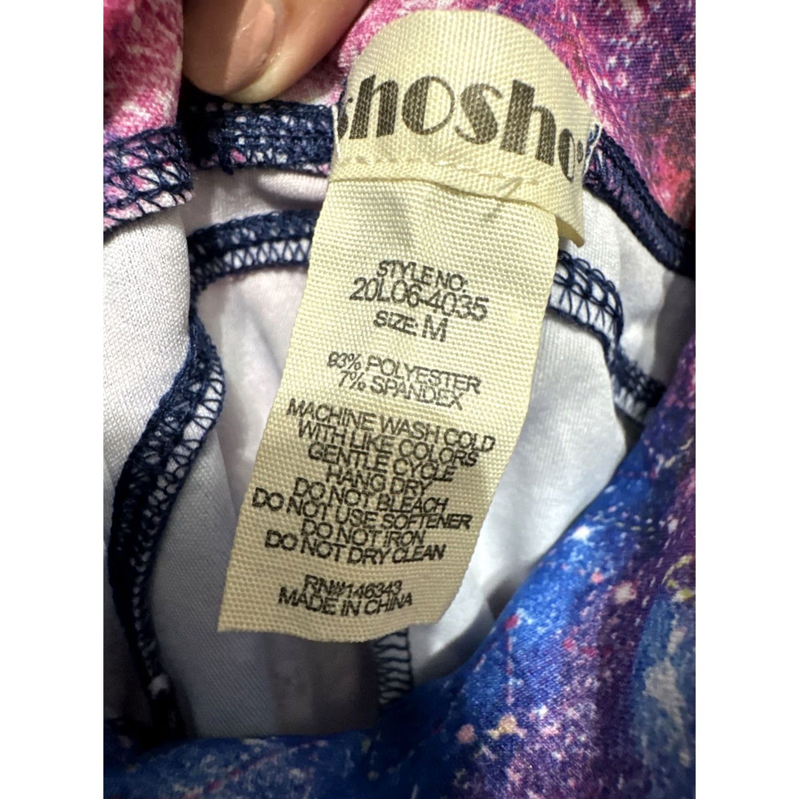 Vintage Shosho Leggings Galaxy Print Tummy Control Medium Women Size 32" / US 10 / IT 46 - 6 Thumbnail