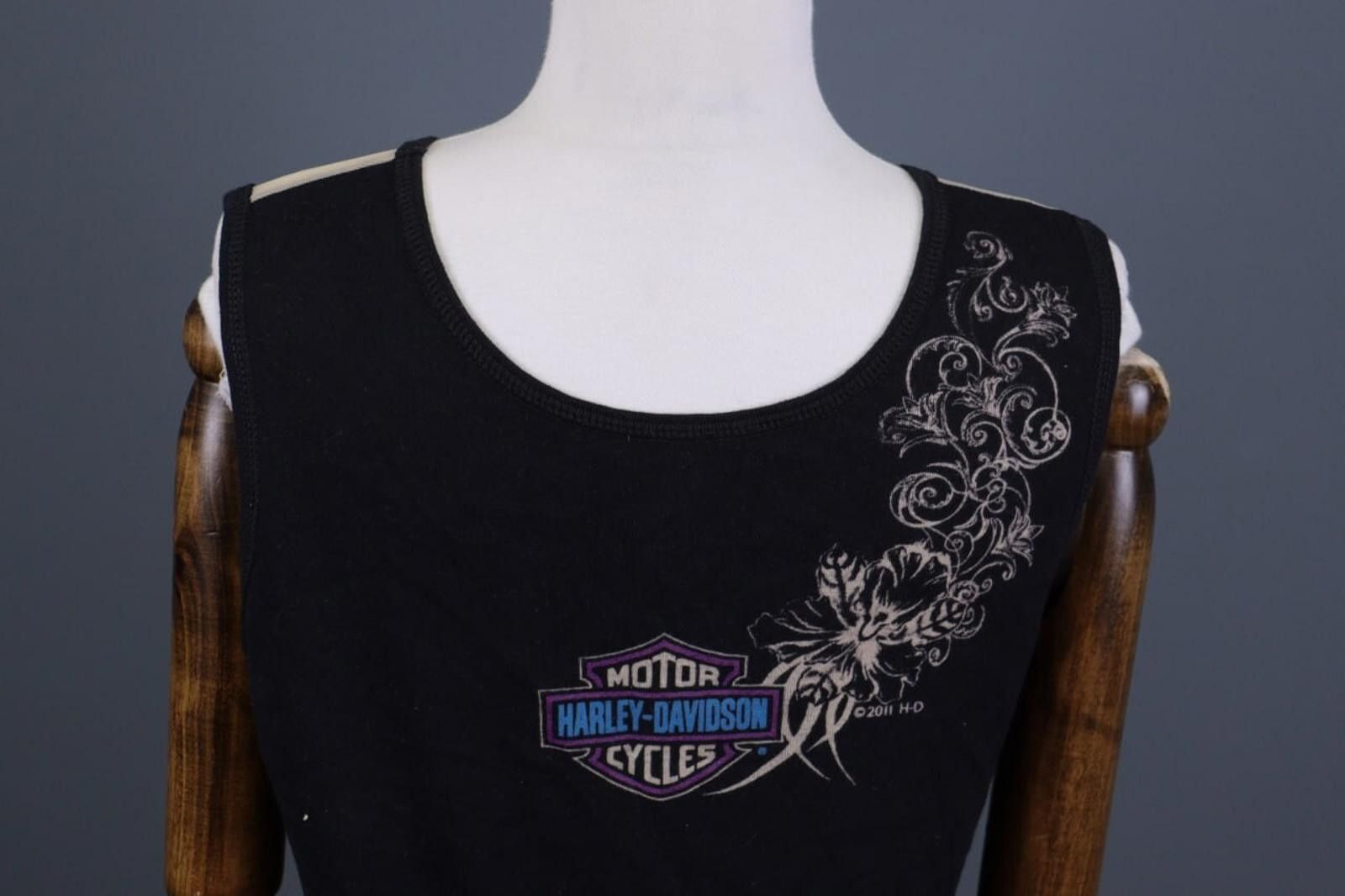Designer Harley Davidson Beige Butterfly Top Tunic Shirt Size XL Size ONE SIZE - 8 Thumbnail